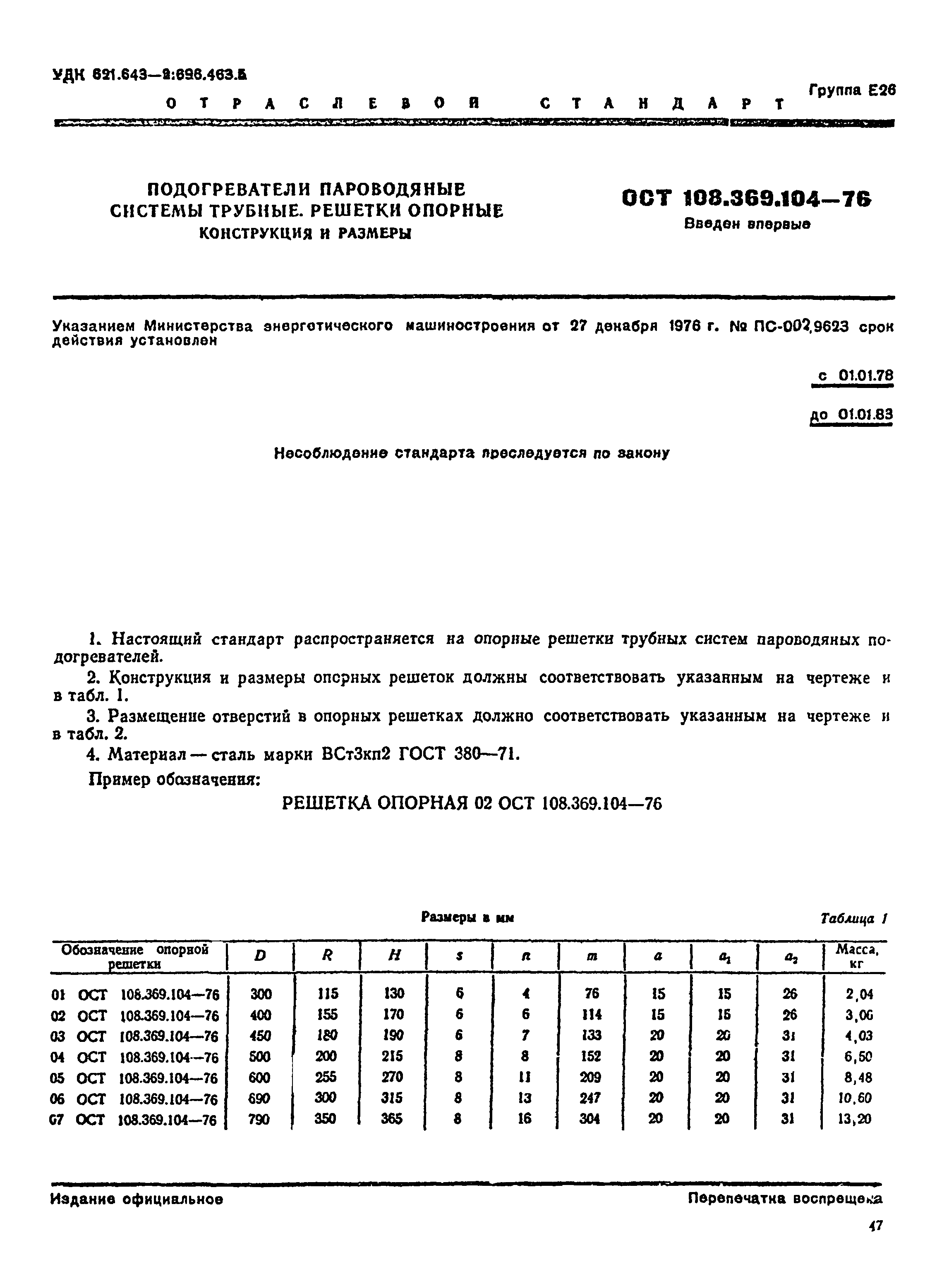 ОСТ 108.369.104-76