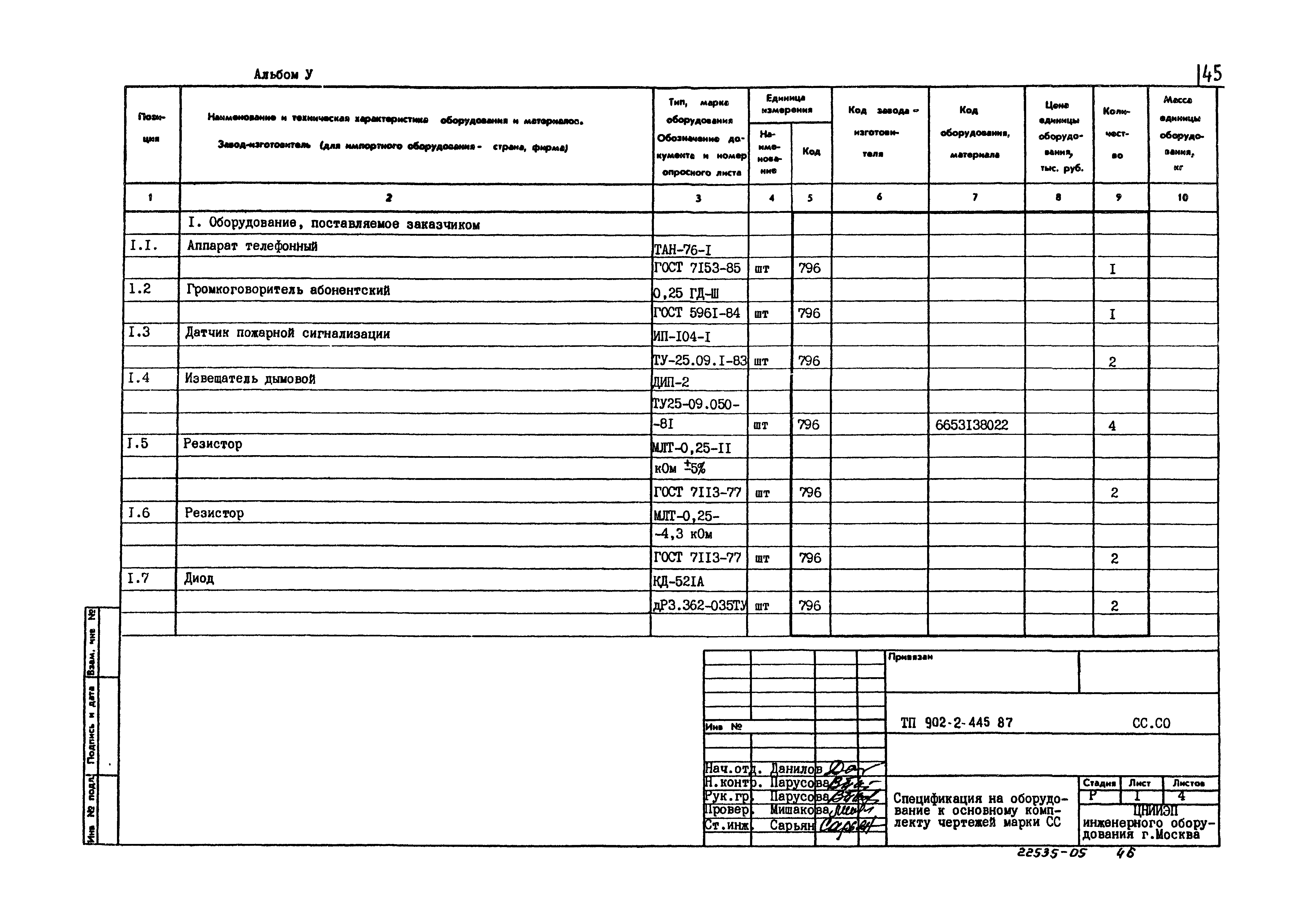 Типовой проект 902-2-445.87