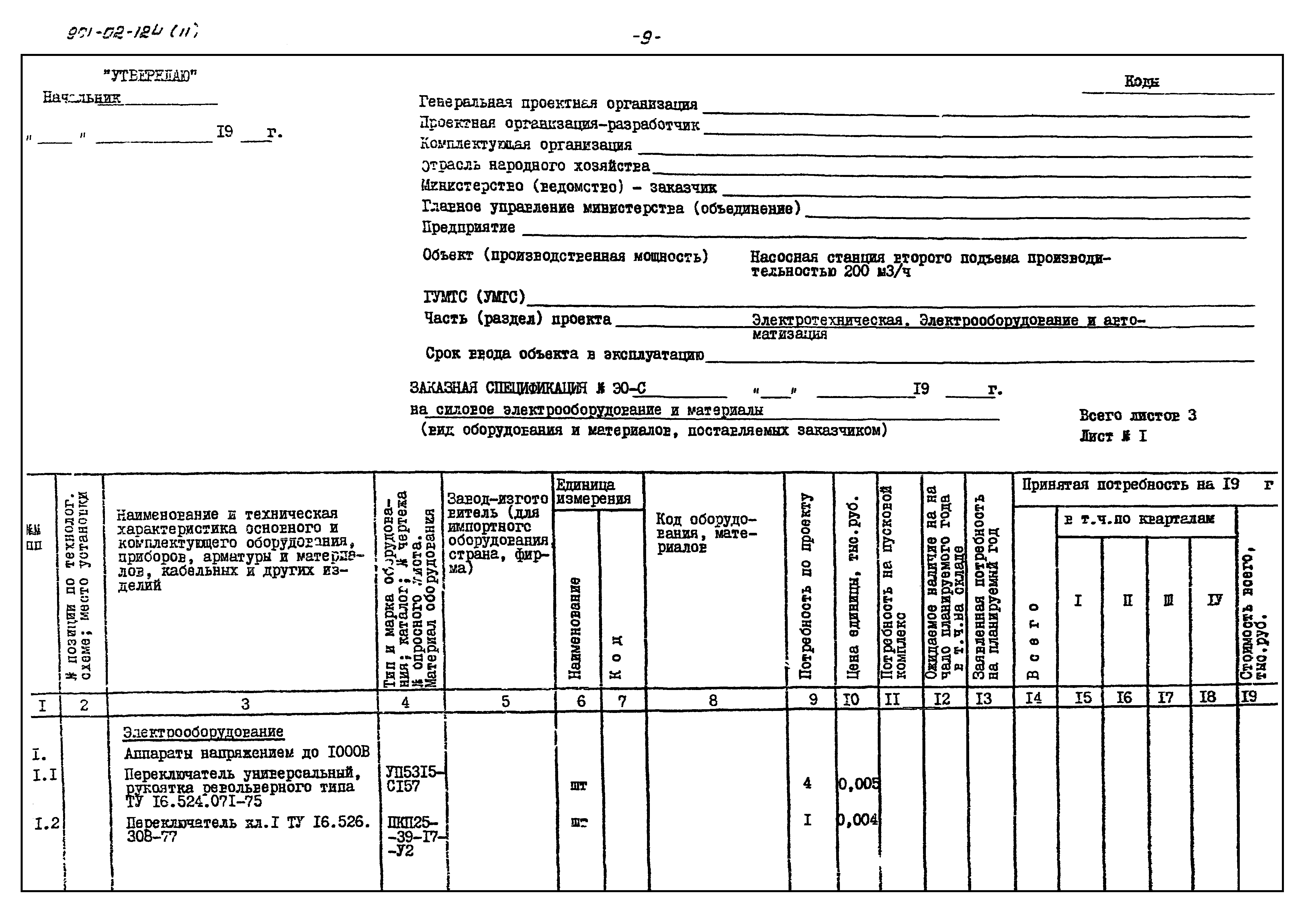 Типовые проектные решения 901-02-124