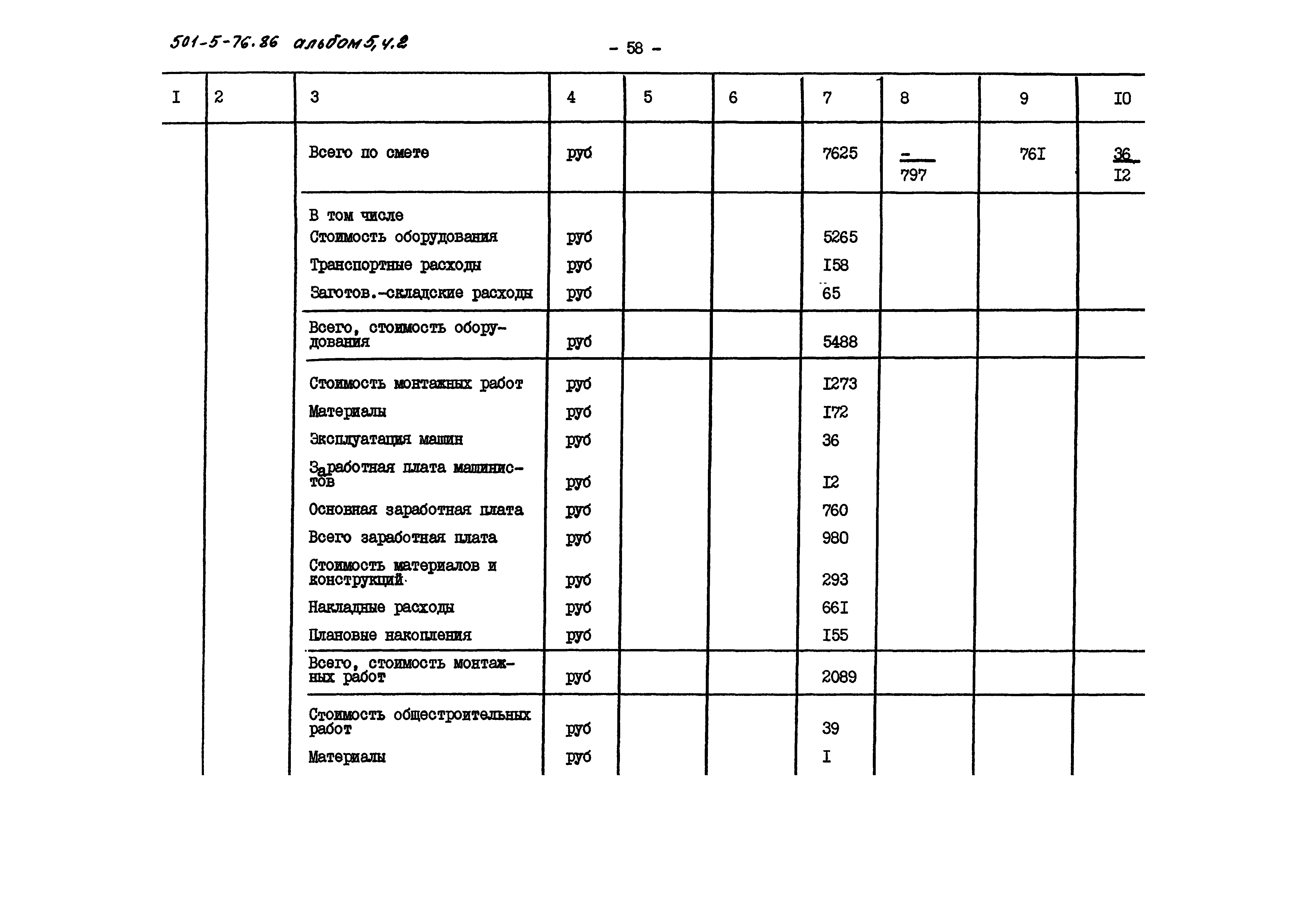 Типовой проект 501-5-76.86