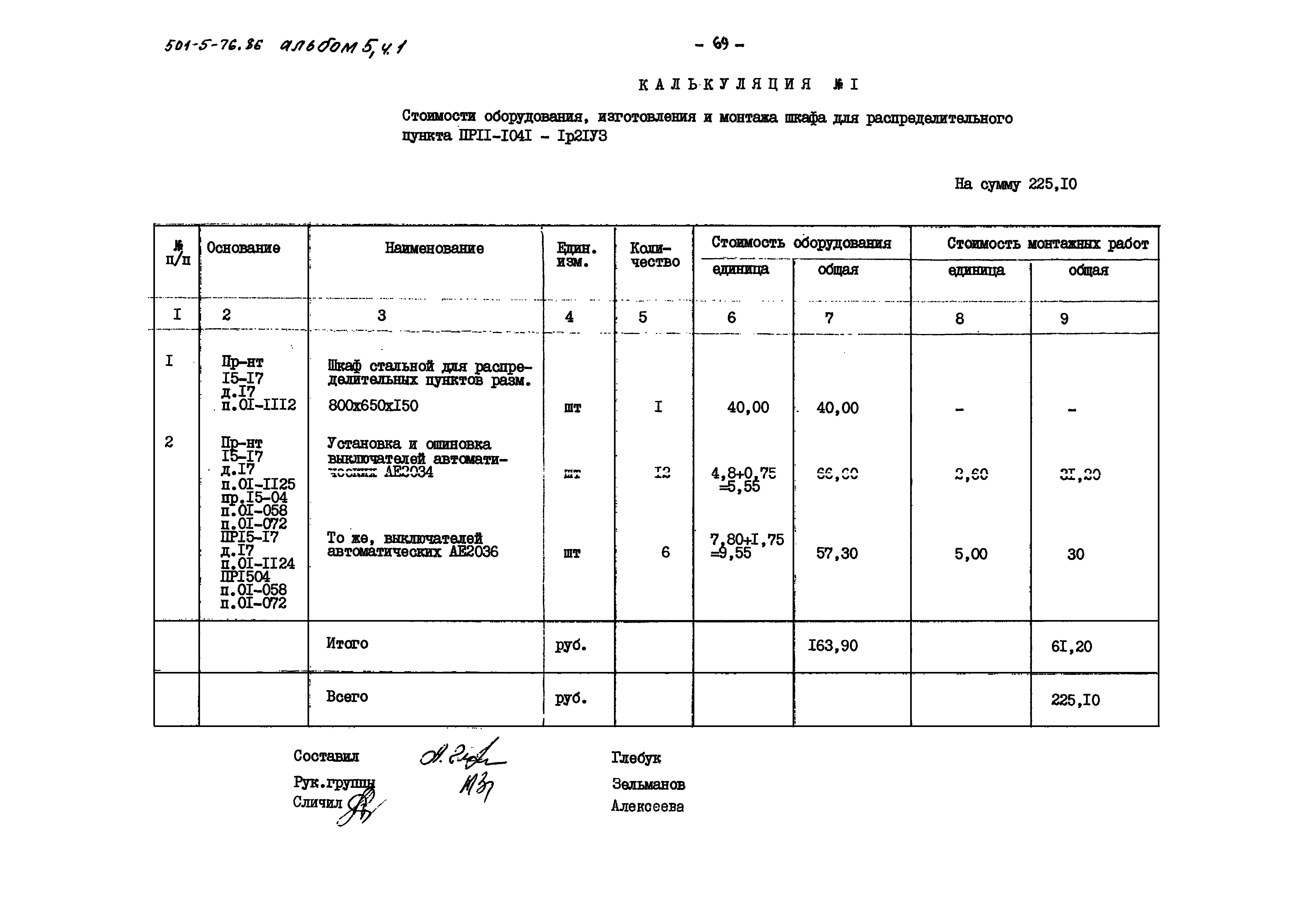 Типовой проект 501-5-76.86