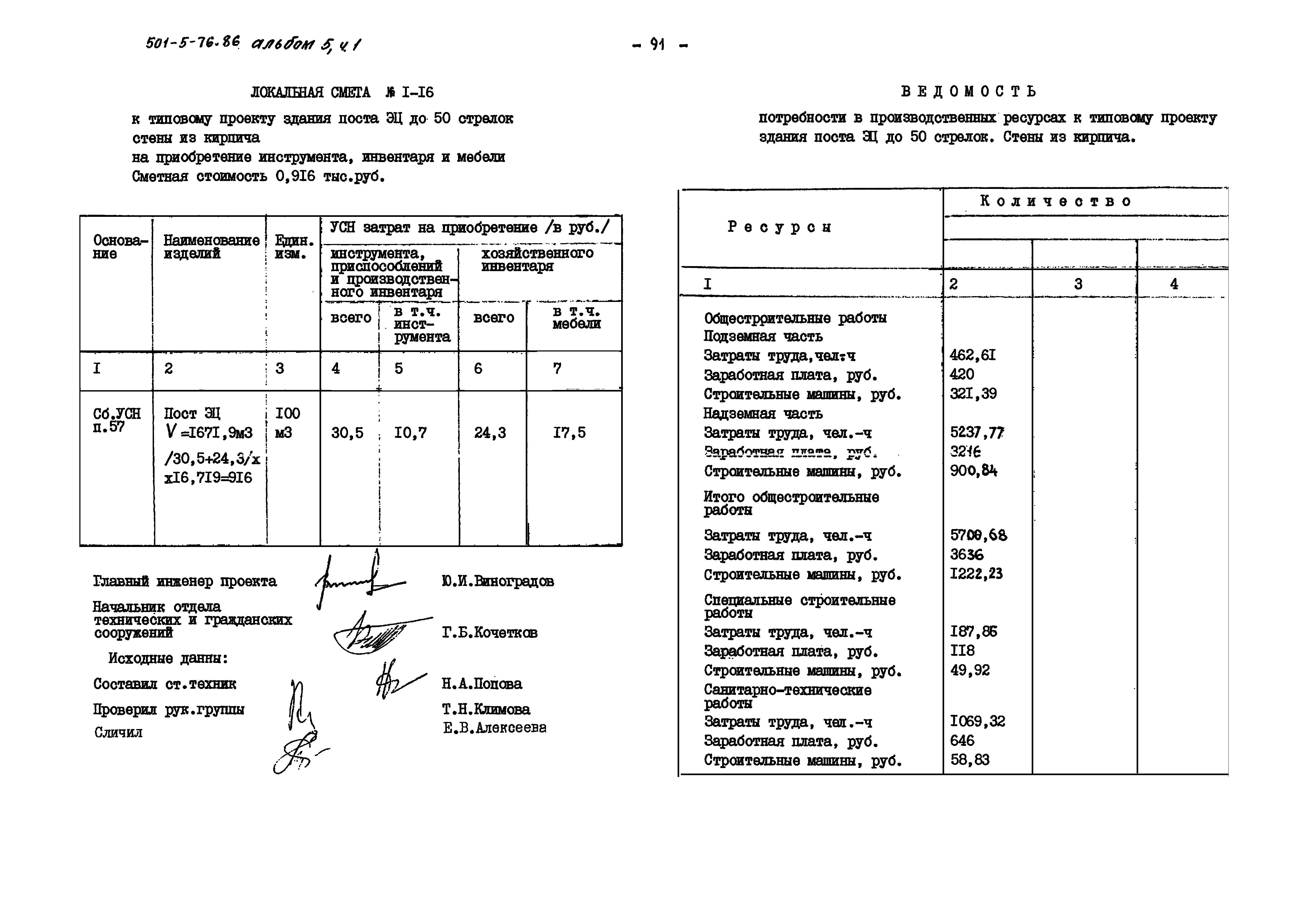 Типовой проект 501-5-76.86