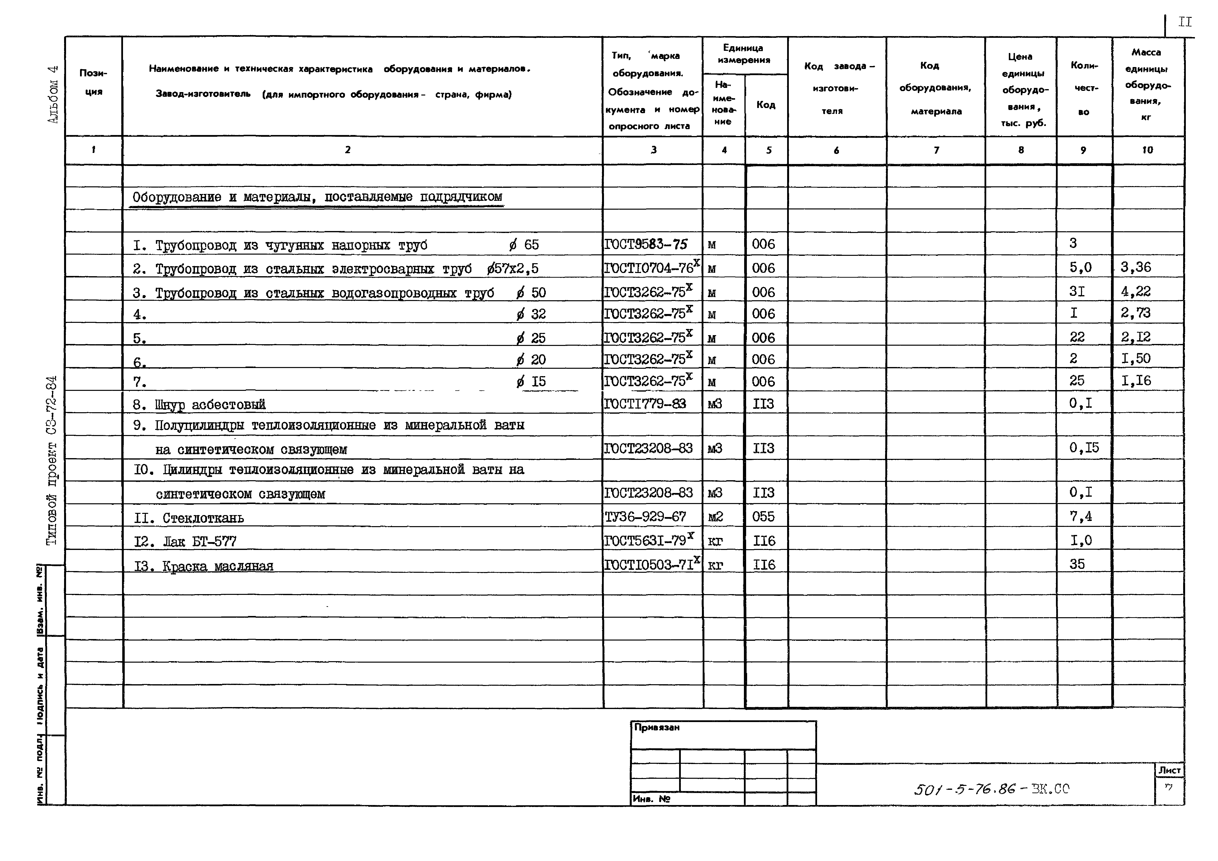 Типовой проект 501-5-76.86