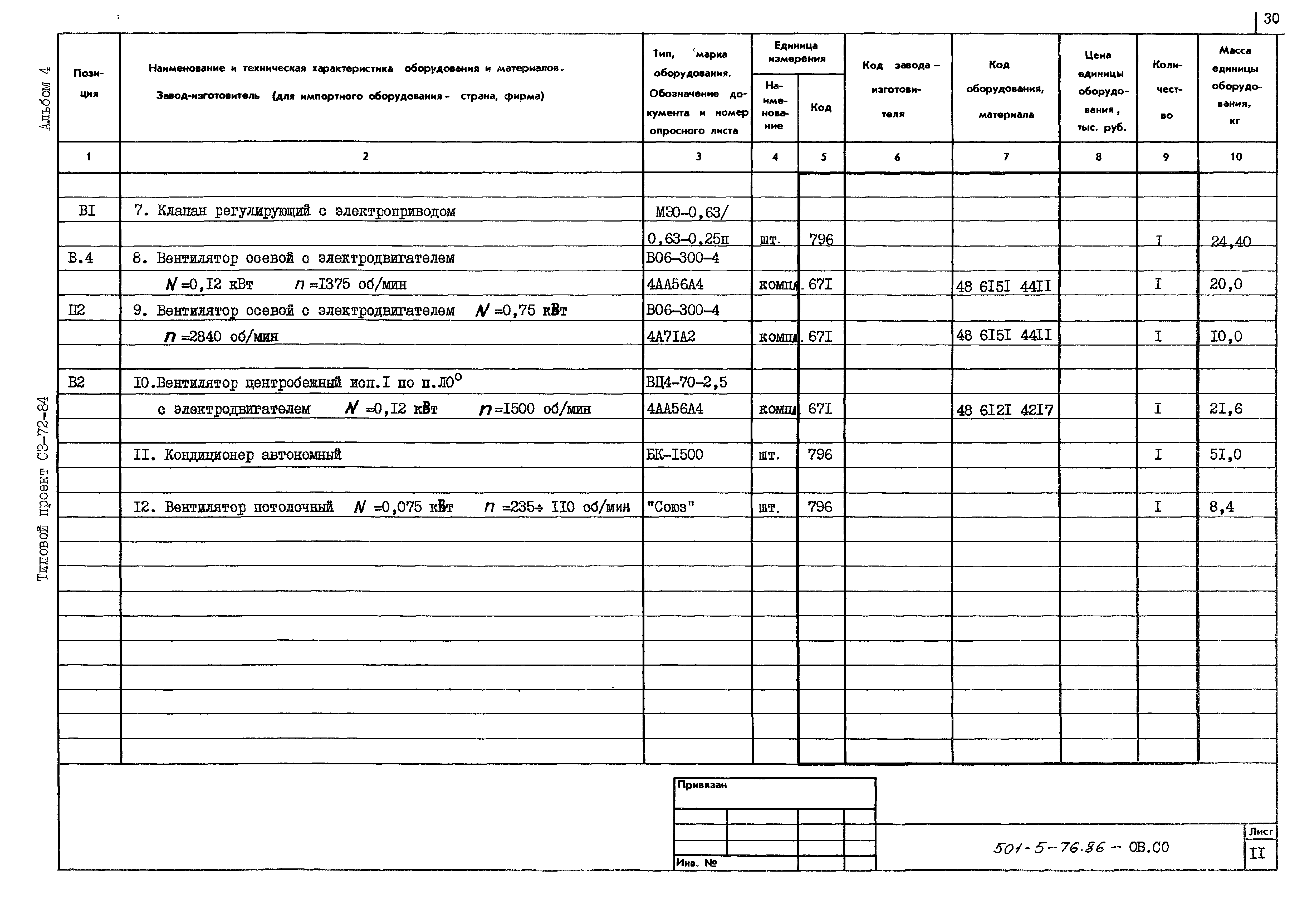 Типовой проект 501-5-76.86