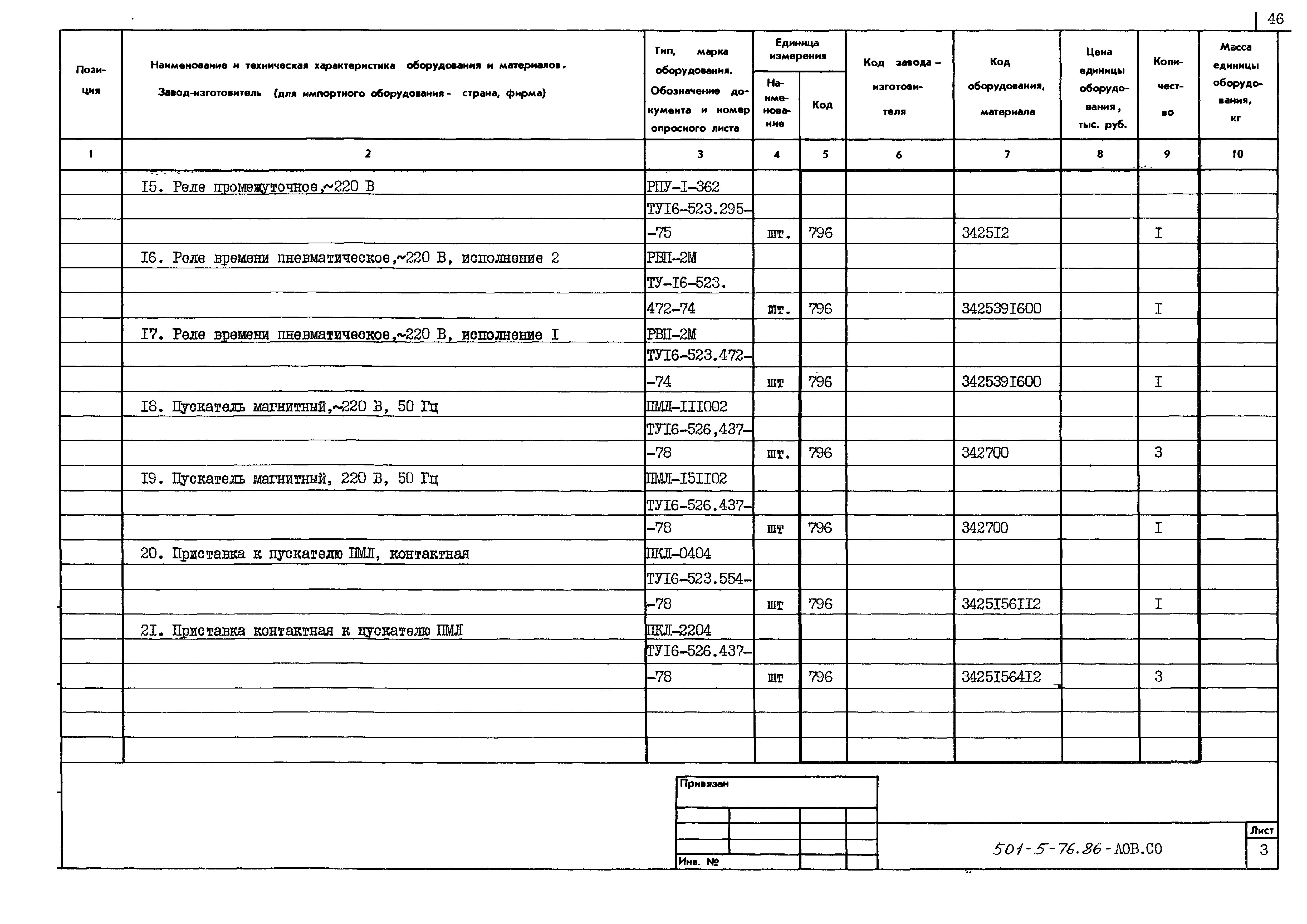 Типовой проект 501-5-76.86