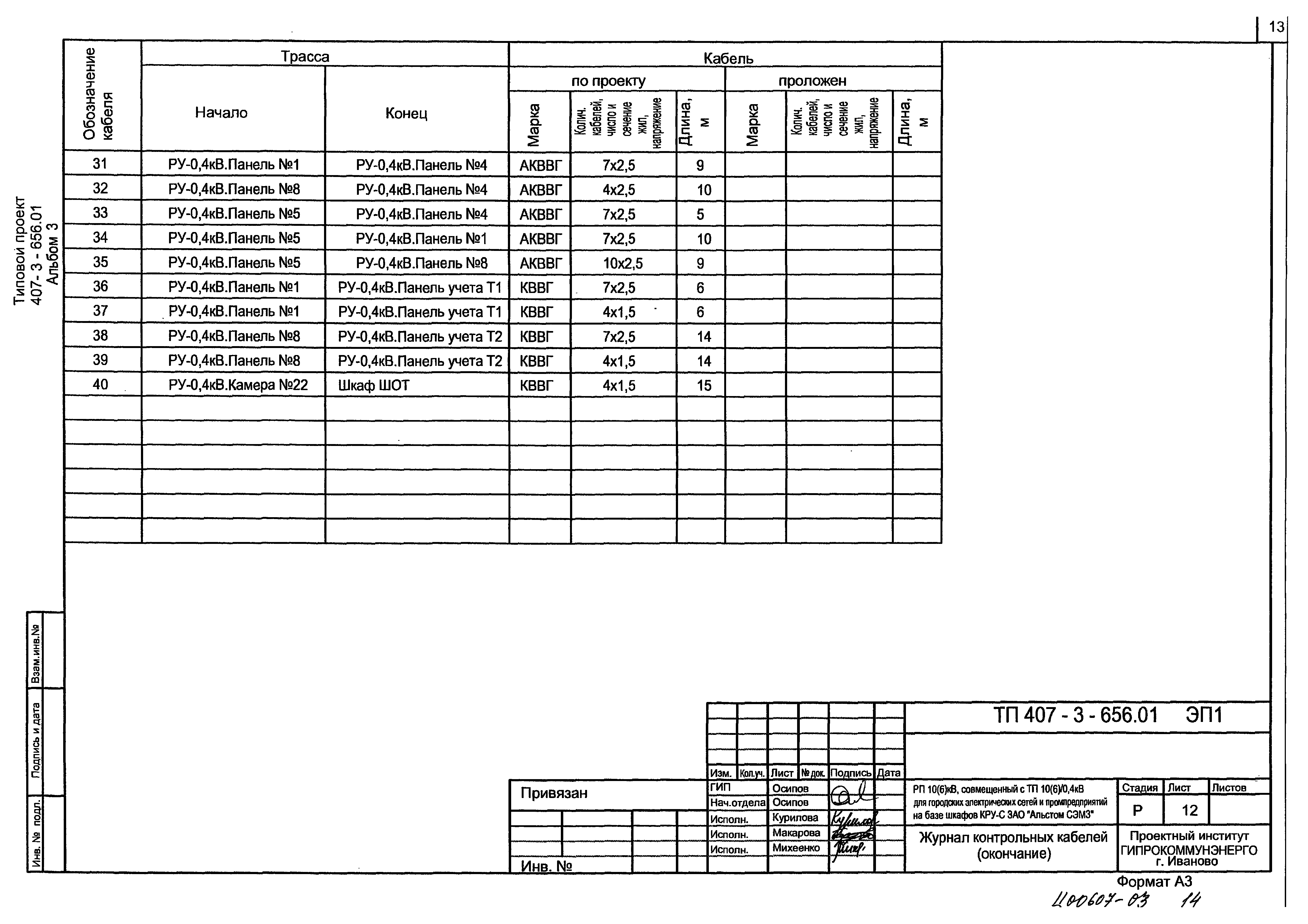 Типовой проект 407-3-656.01