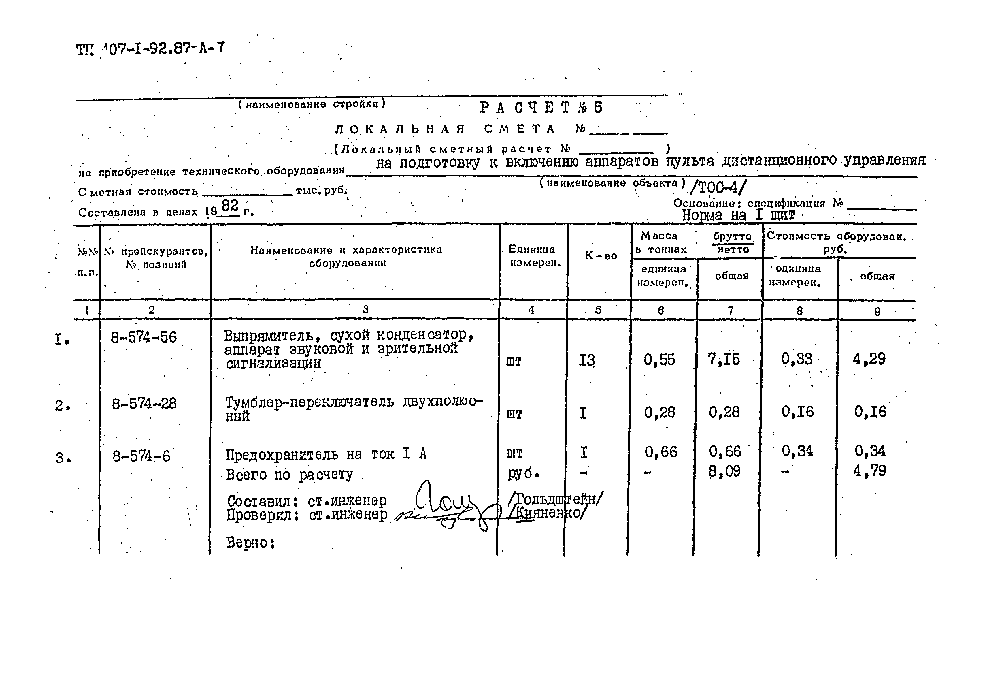 Типовой проект 407-1-92.87