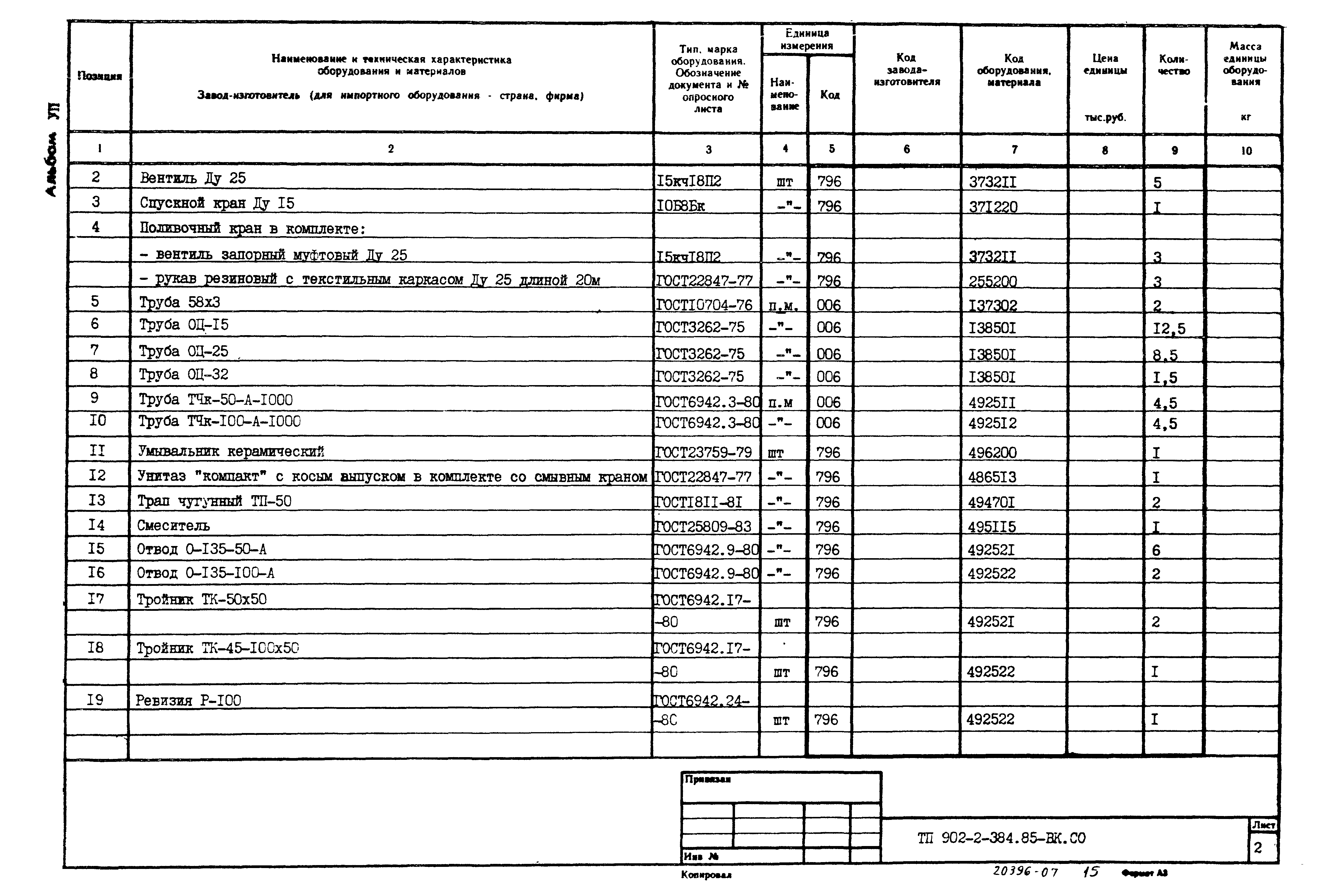 Типовой проект 902-2-384.85