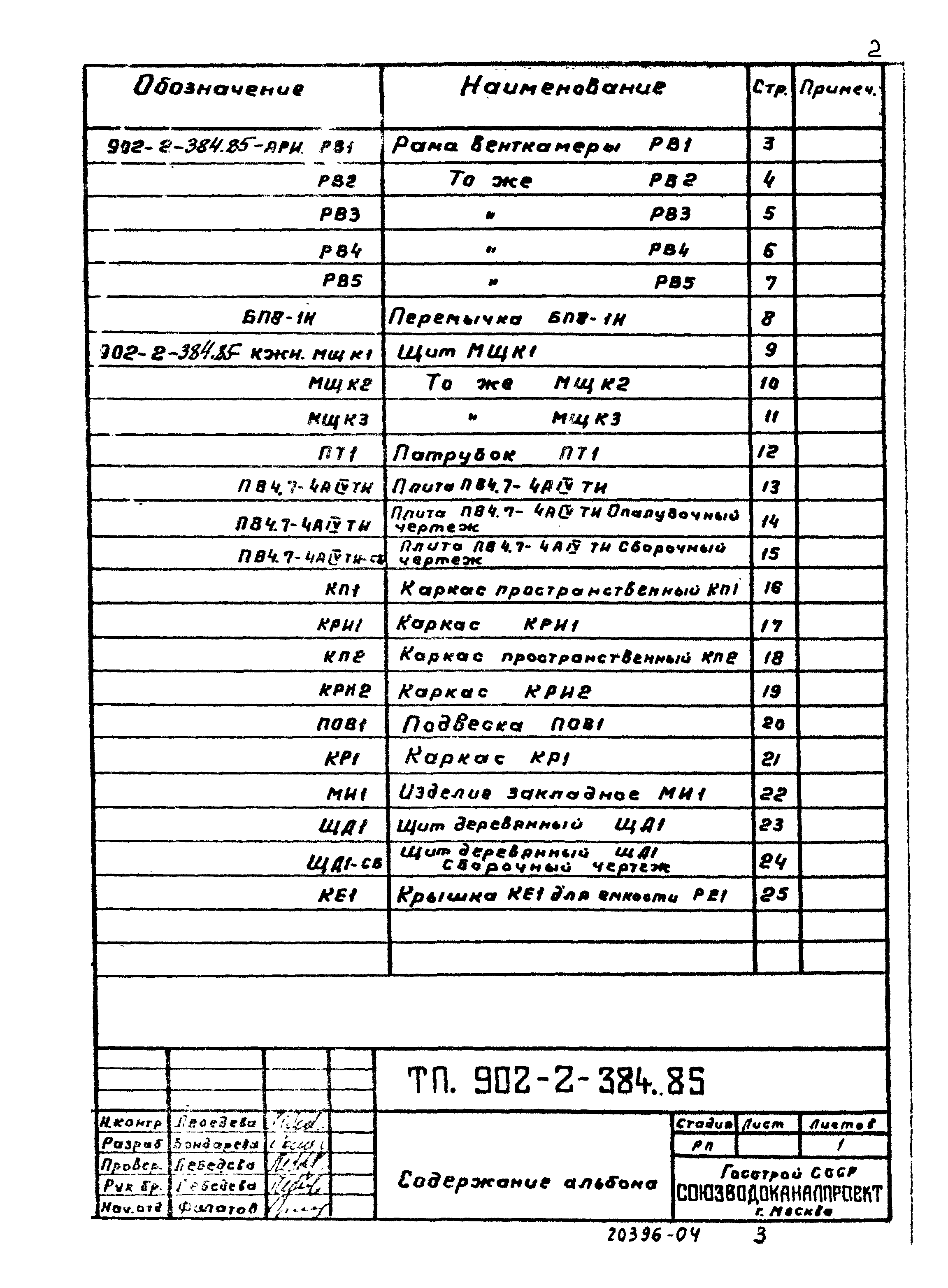 Типовой проект 902-2-384.85