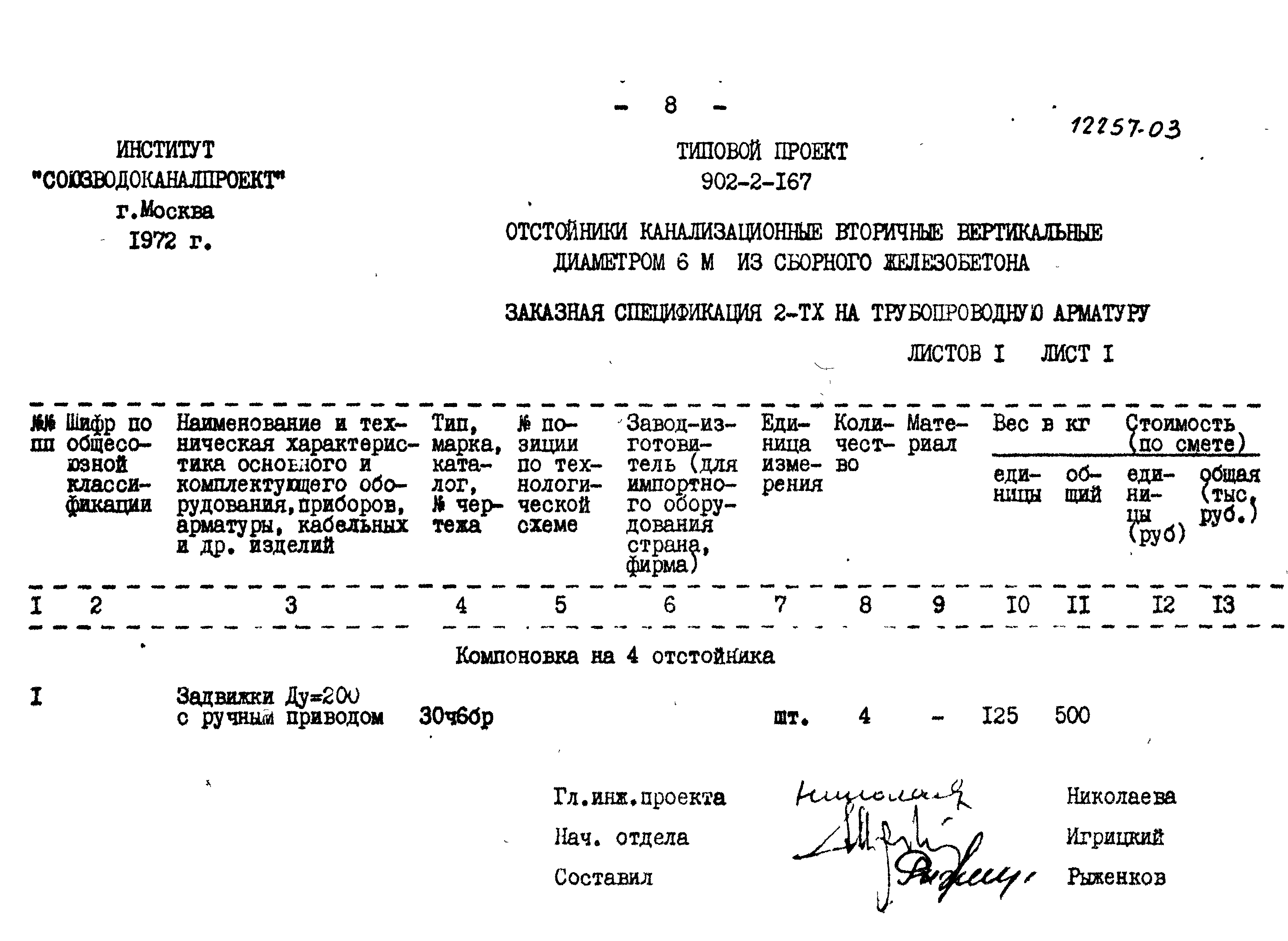 Типовой проект 902-2-167