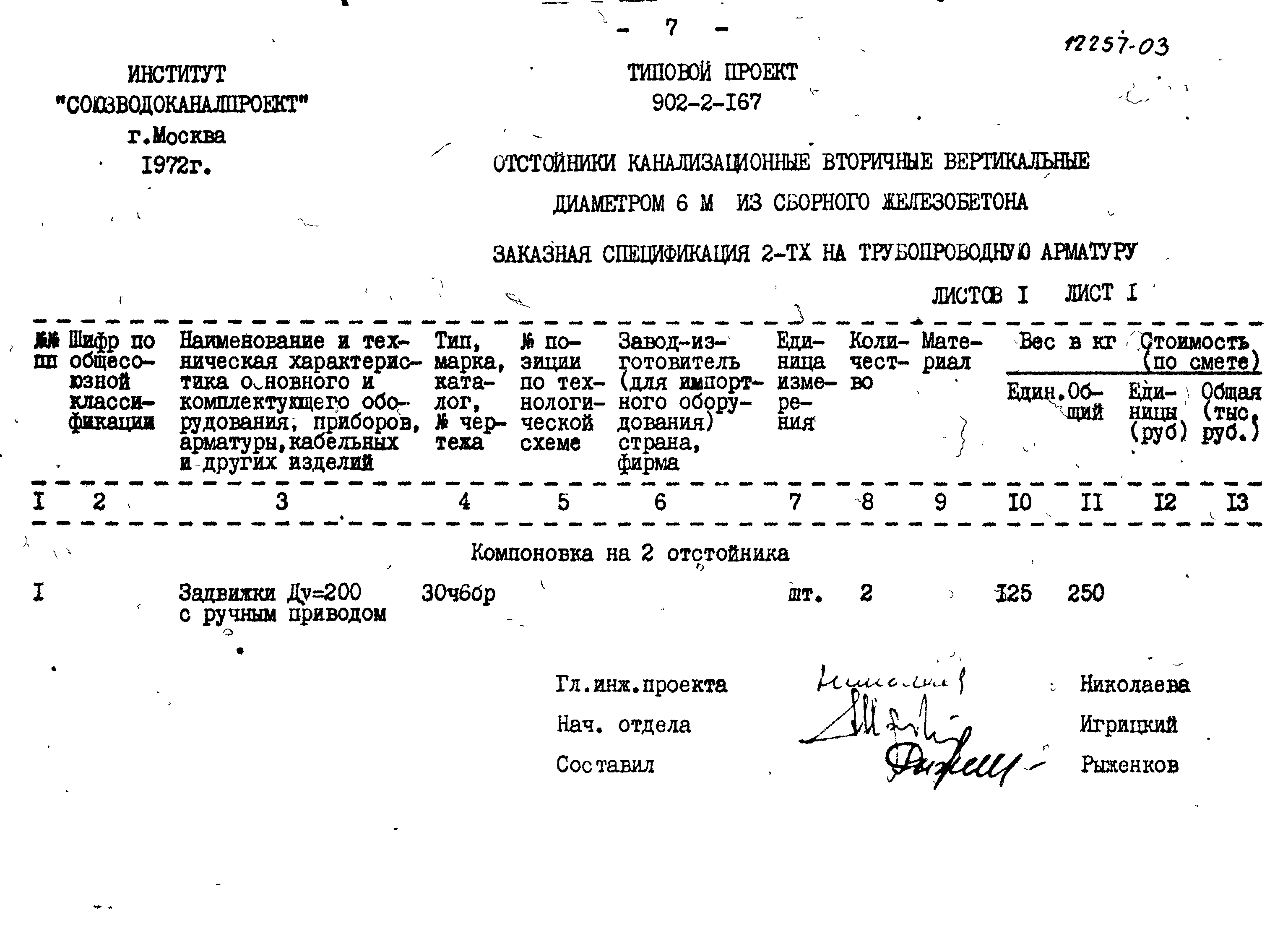 Типовой проект 902-2-167