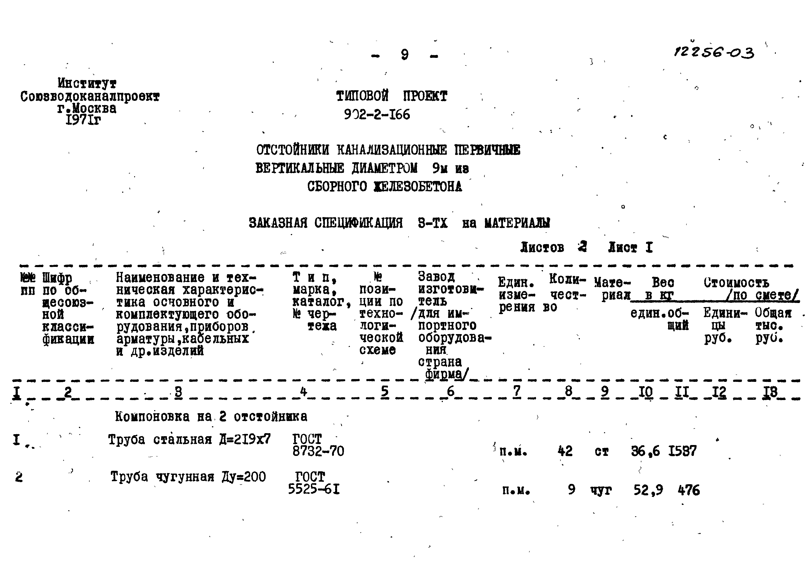 Типовой проект 902-2-166