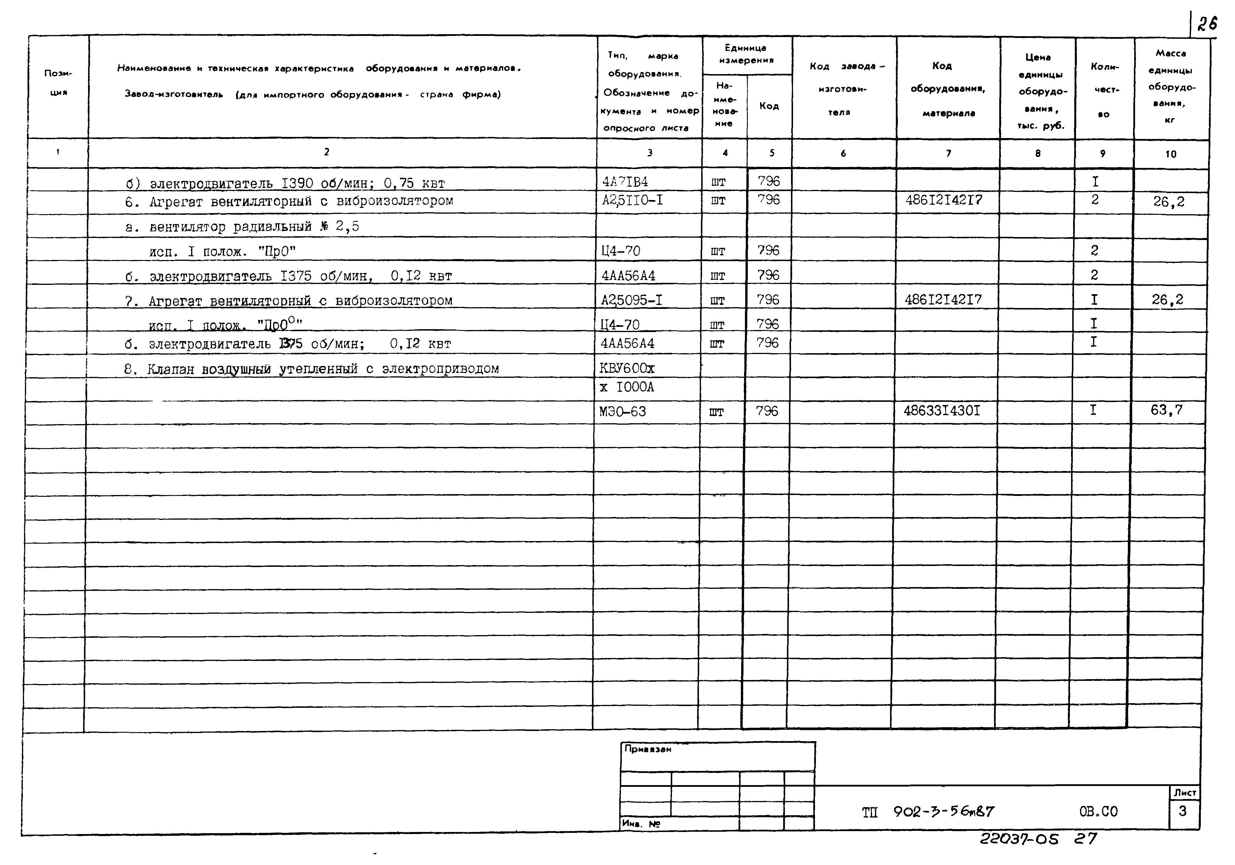 Типовой проект 902-3-56м.87