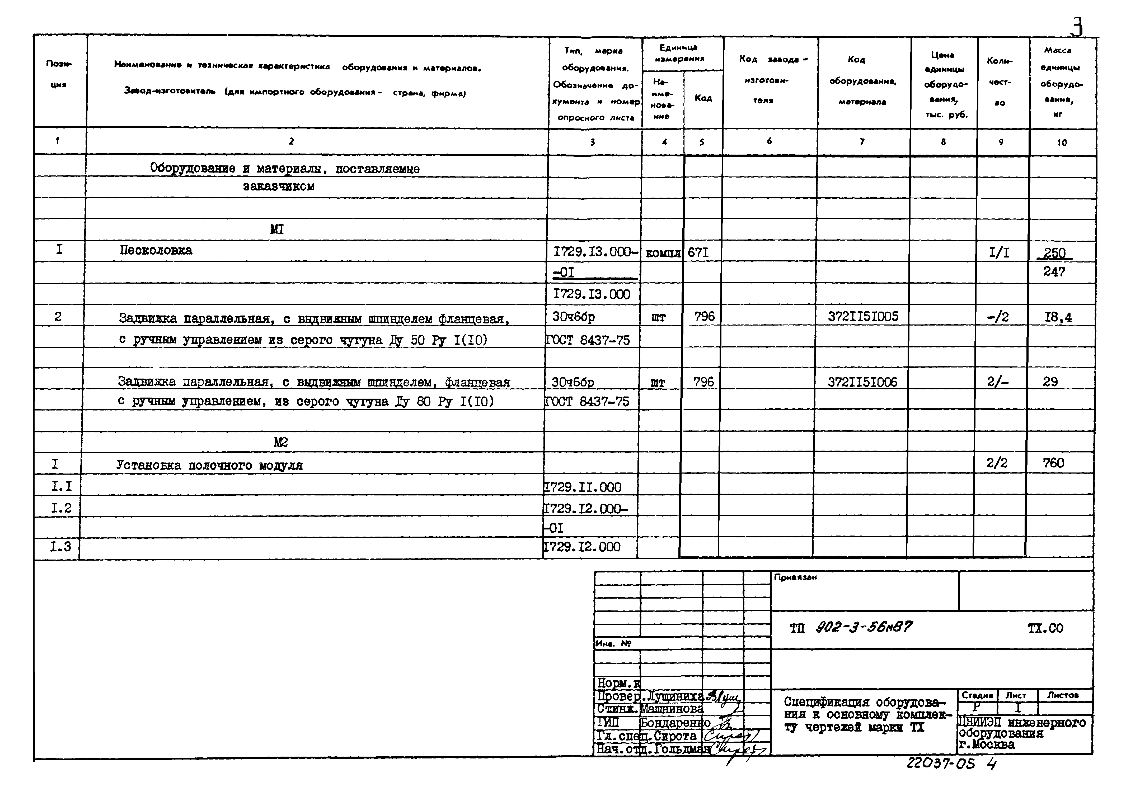 Типовой проект 902-3-56м.87