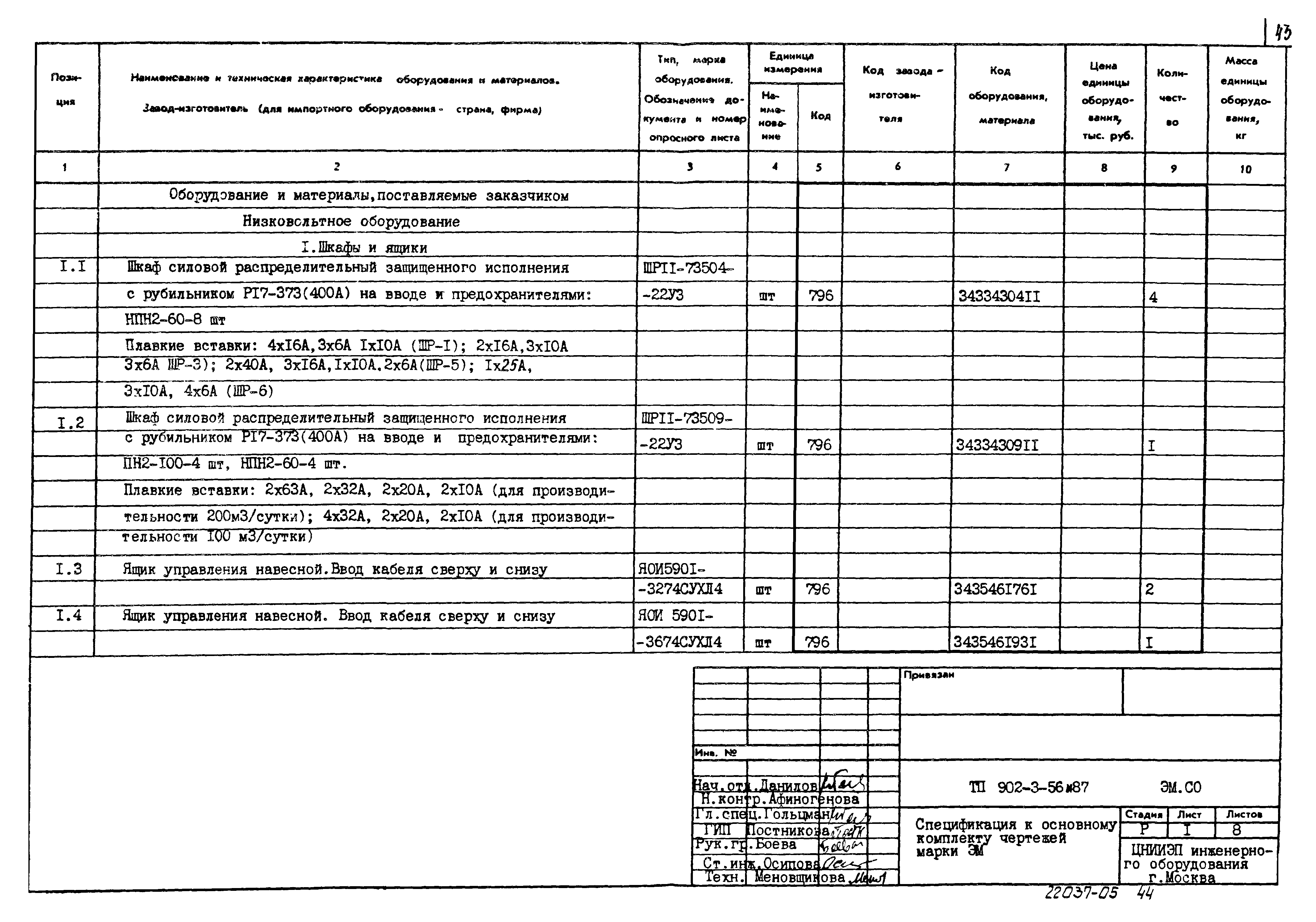 Типовой проект 902-3-56м.87