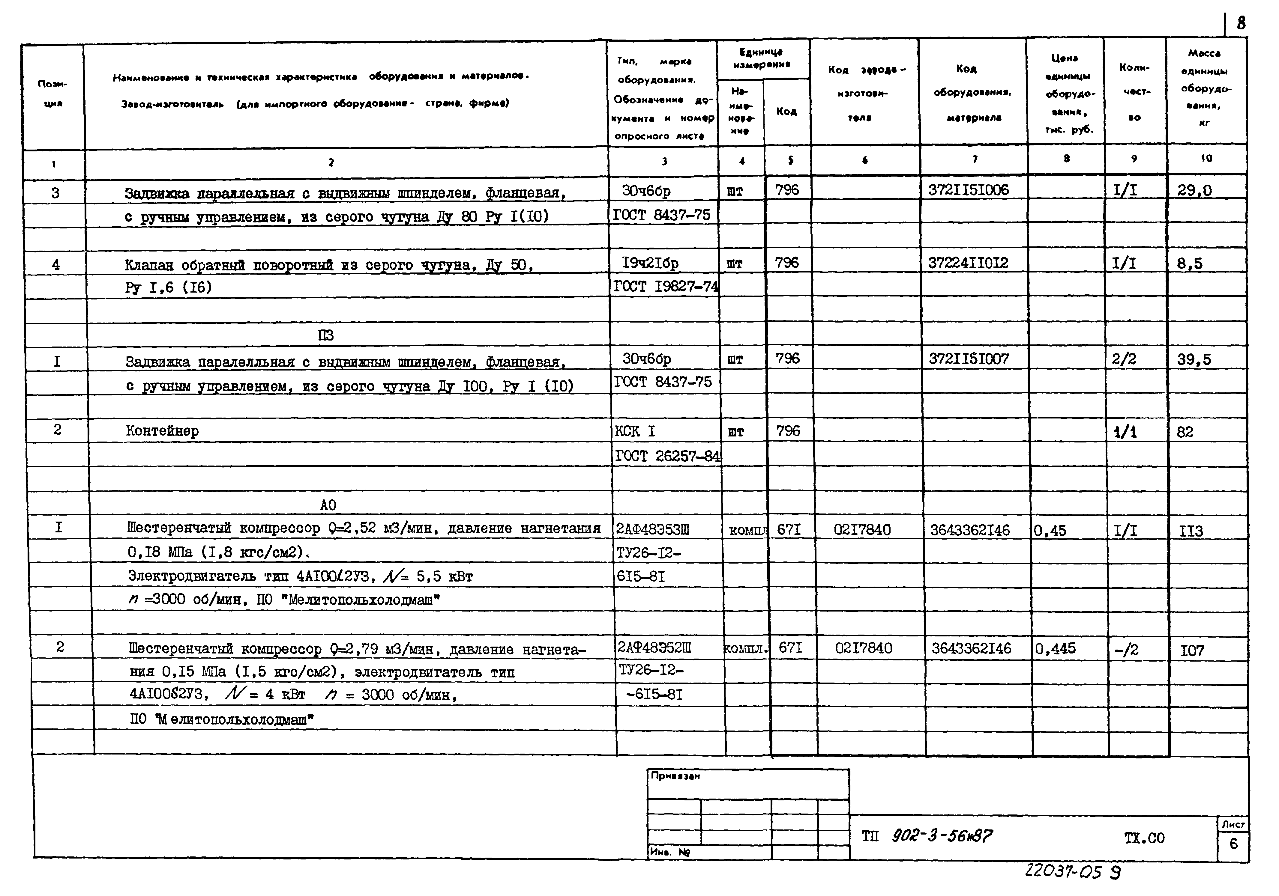 Типовой проект 902-3-56м.87