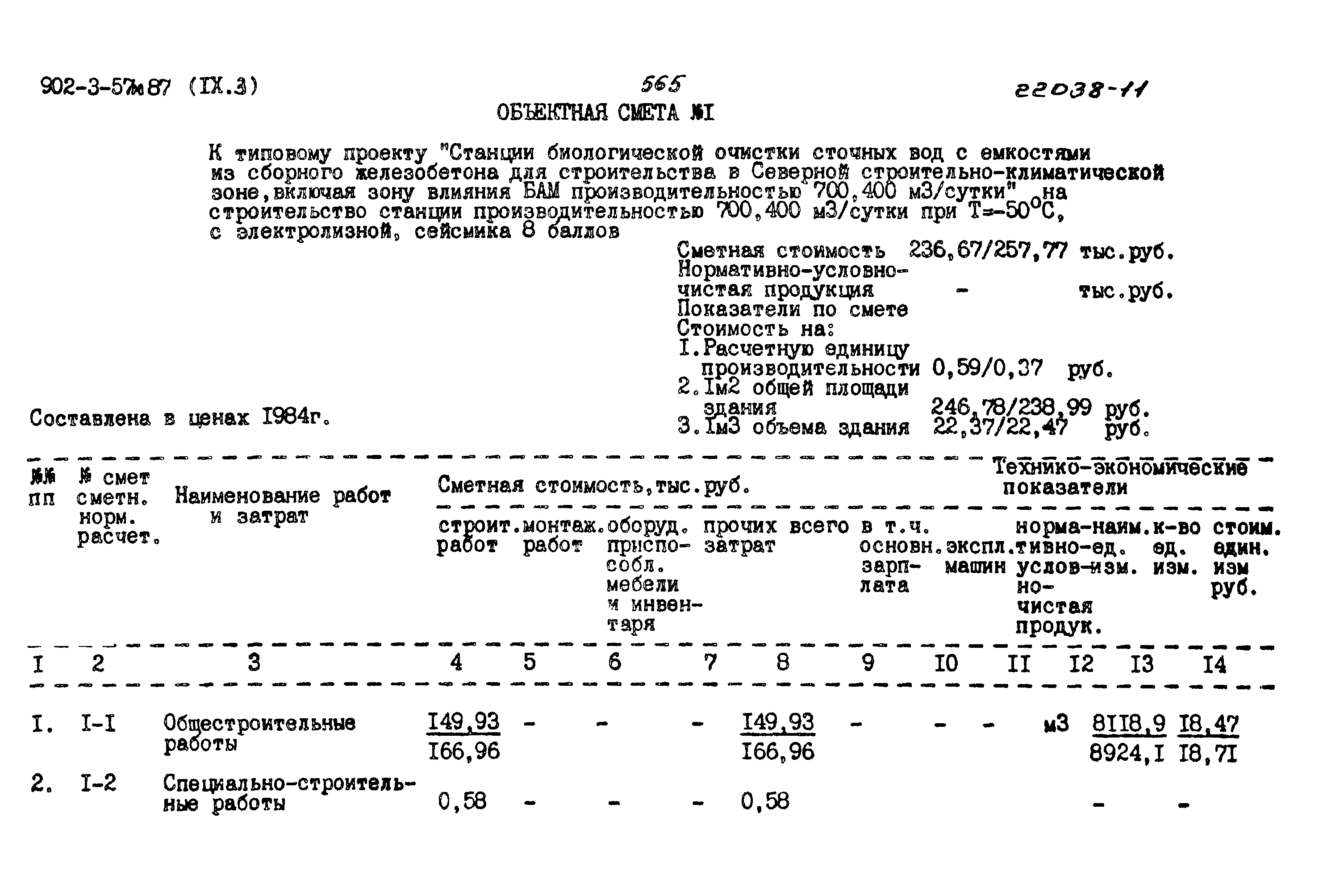 Типовой проект 902-3-57м.87