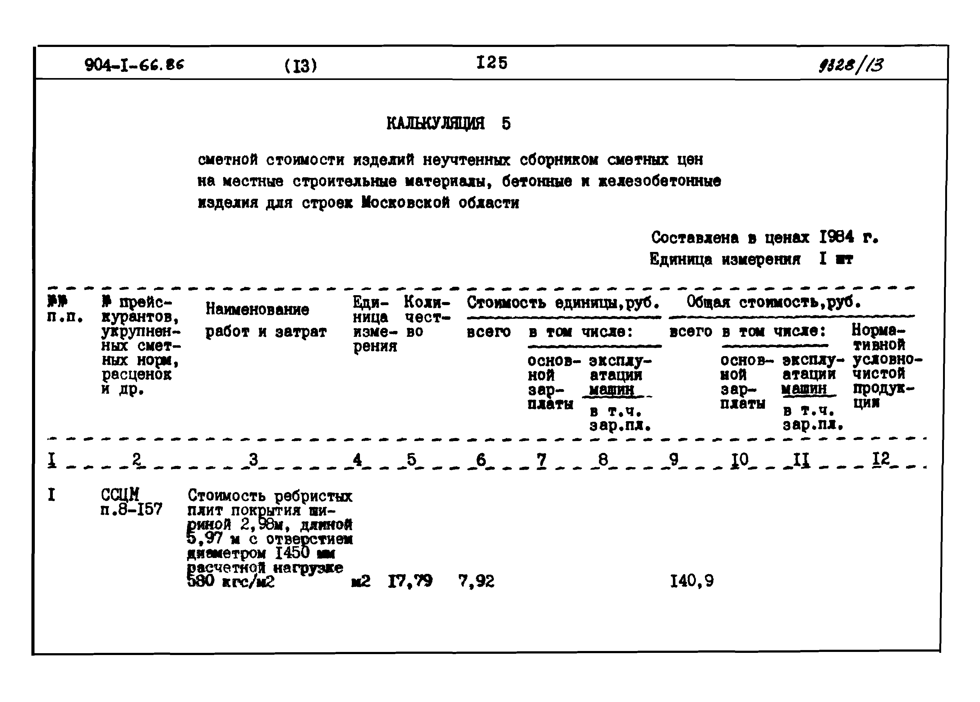 Типовой проект 904-1-66.86