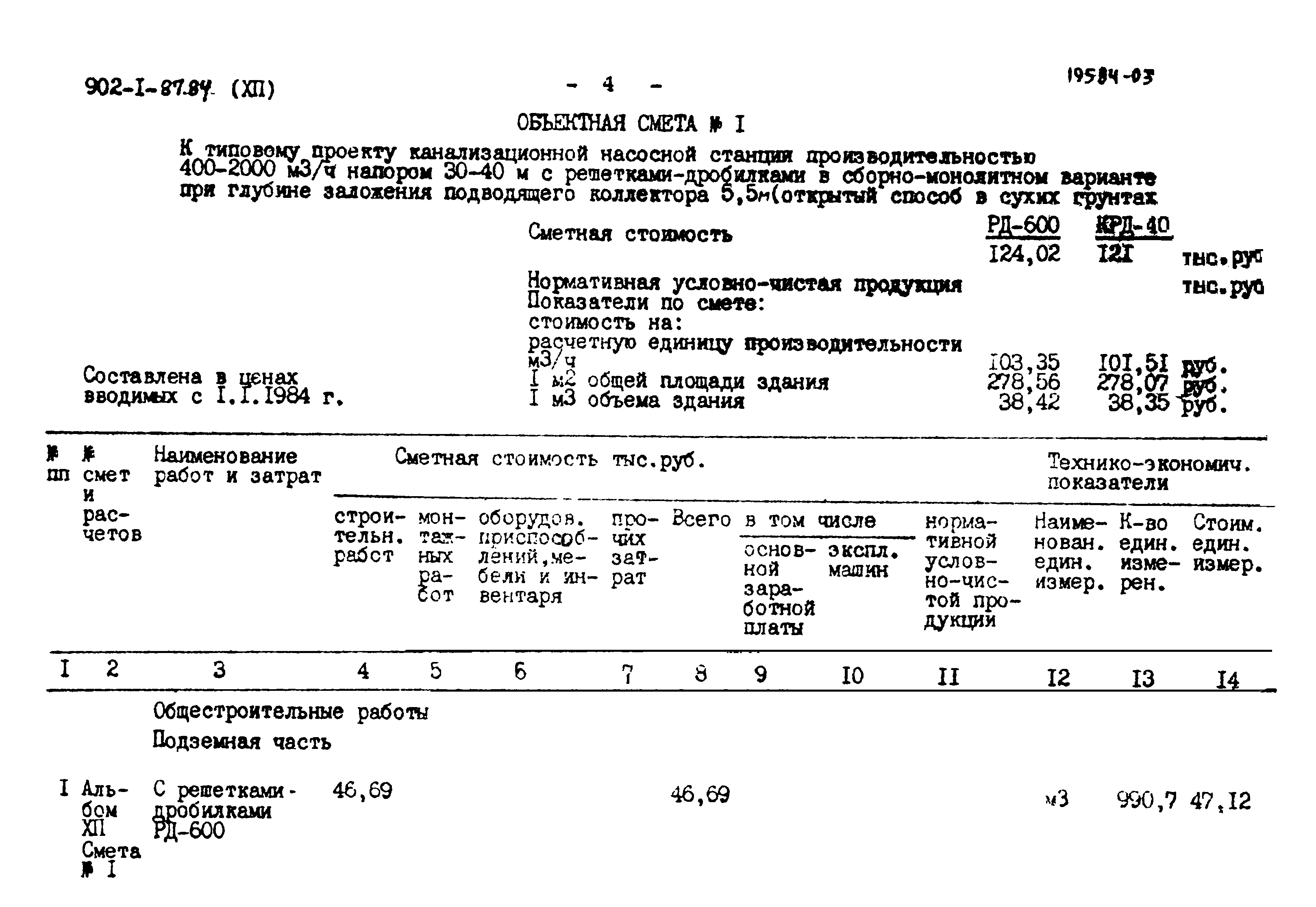 Типовой проект 902-1-87.84