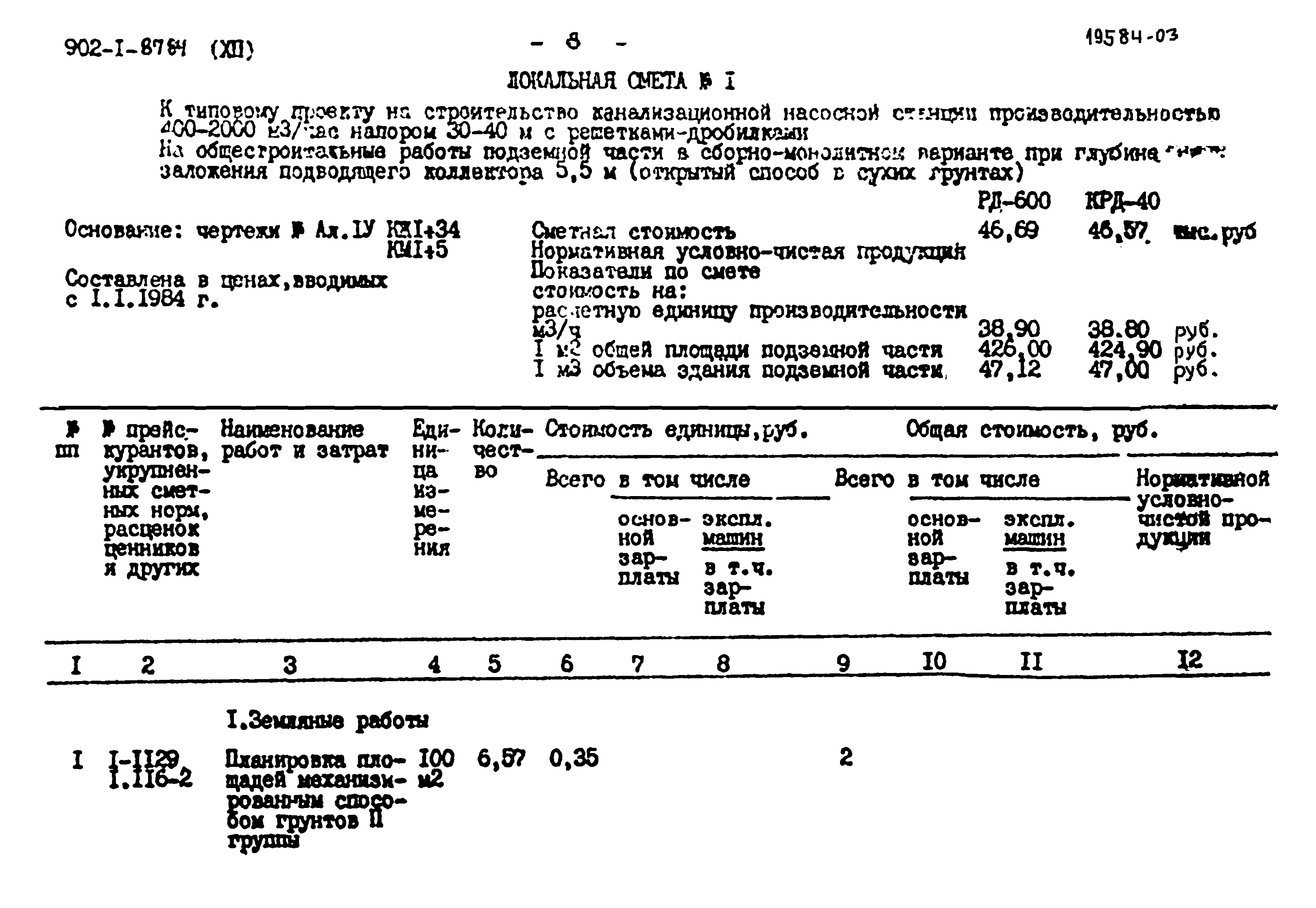 Типовой проект 902-1-87.84