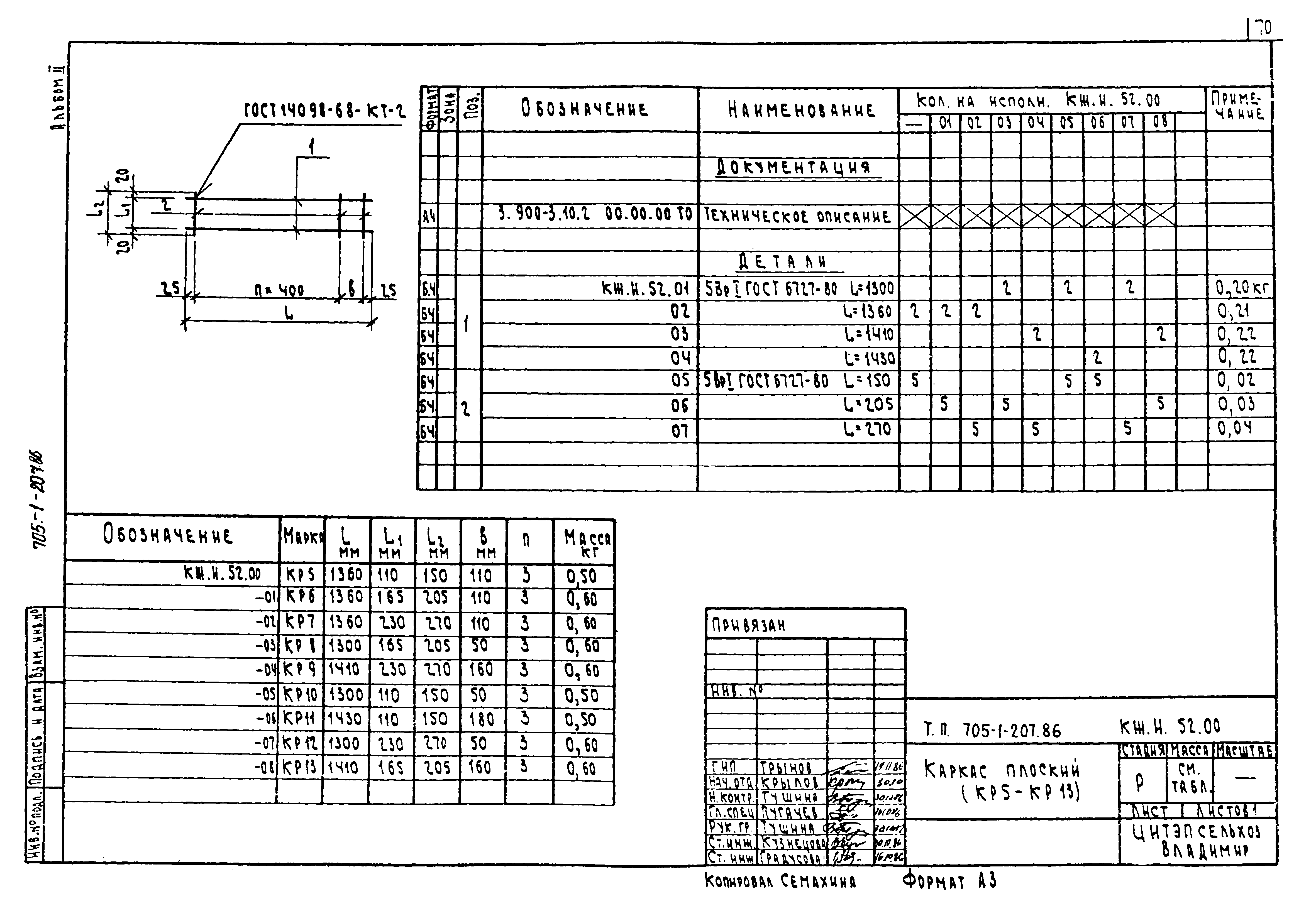 Типовой проект 705-1-207.86