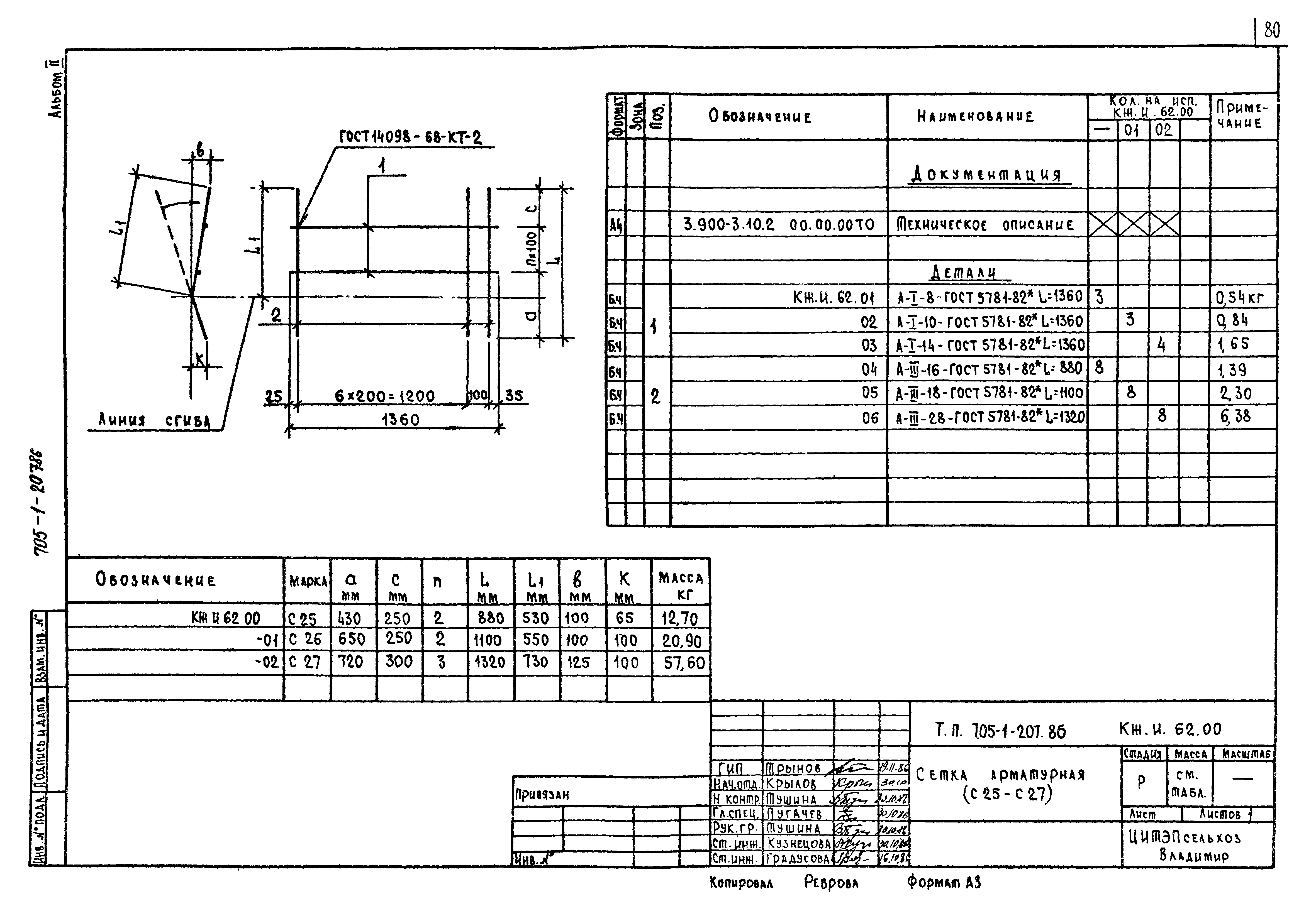 Типовой проект 705-1-207.86