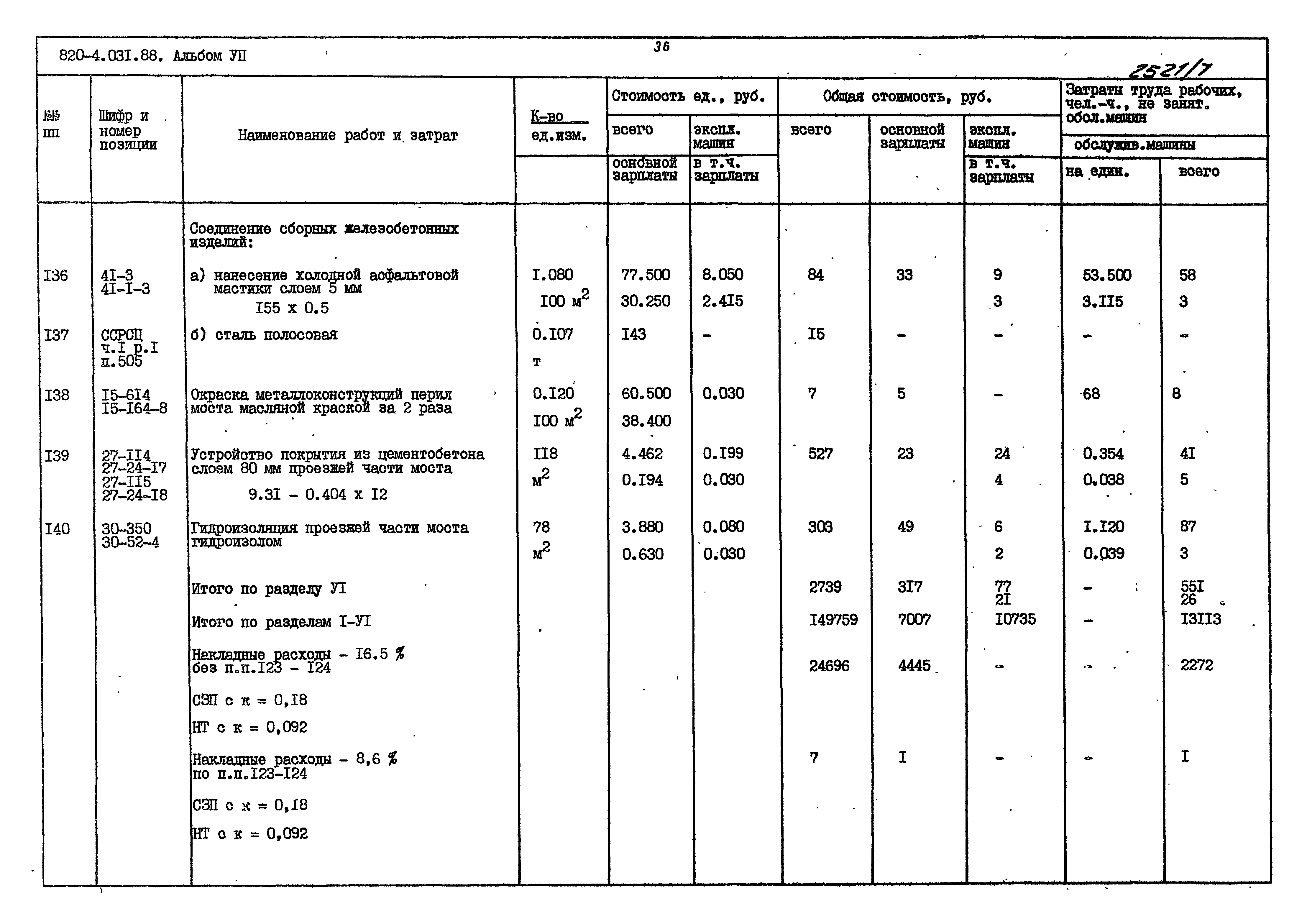 Типовые проектные решения 820-4-031.88