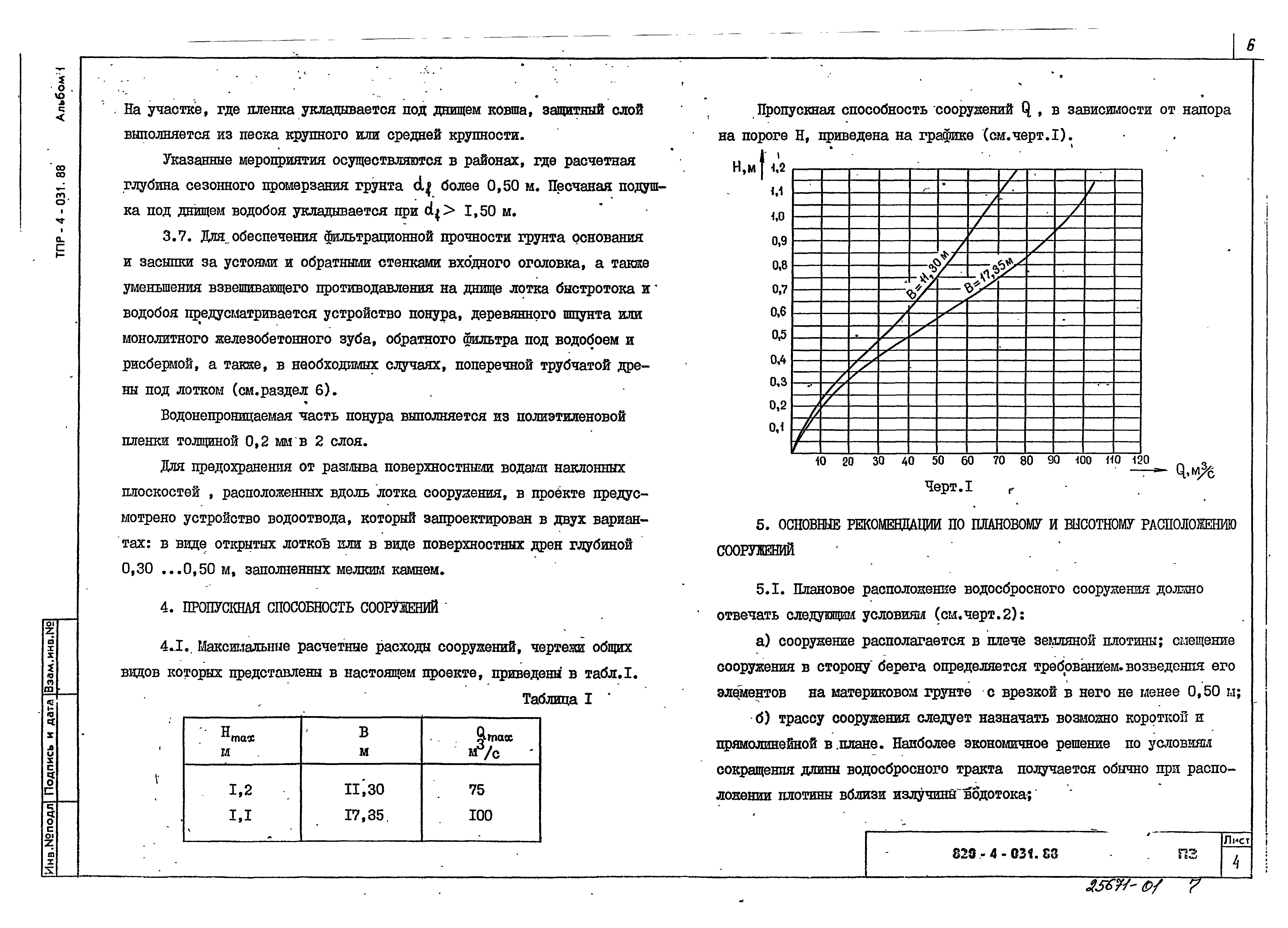 Типовые проектные решения 820-4-031.88