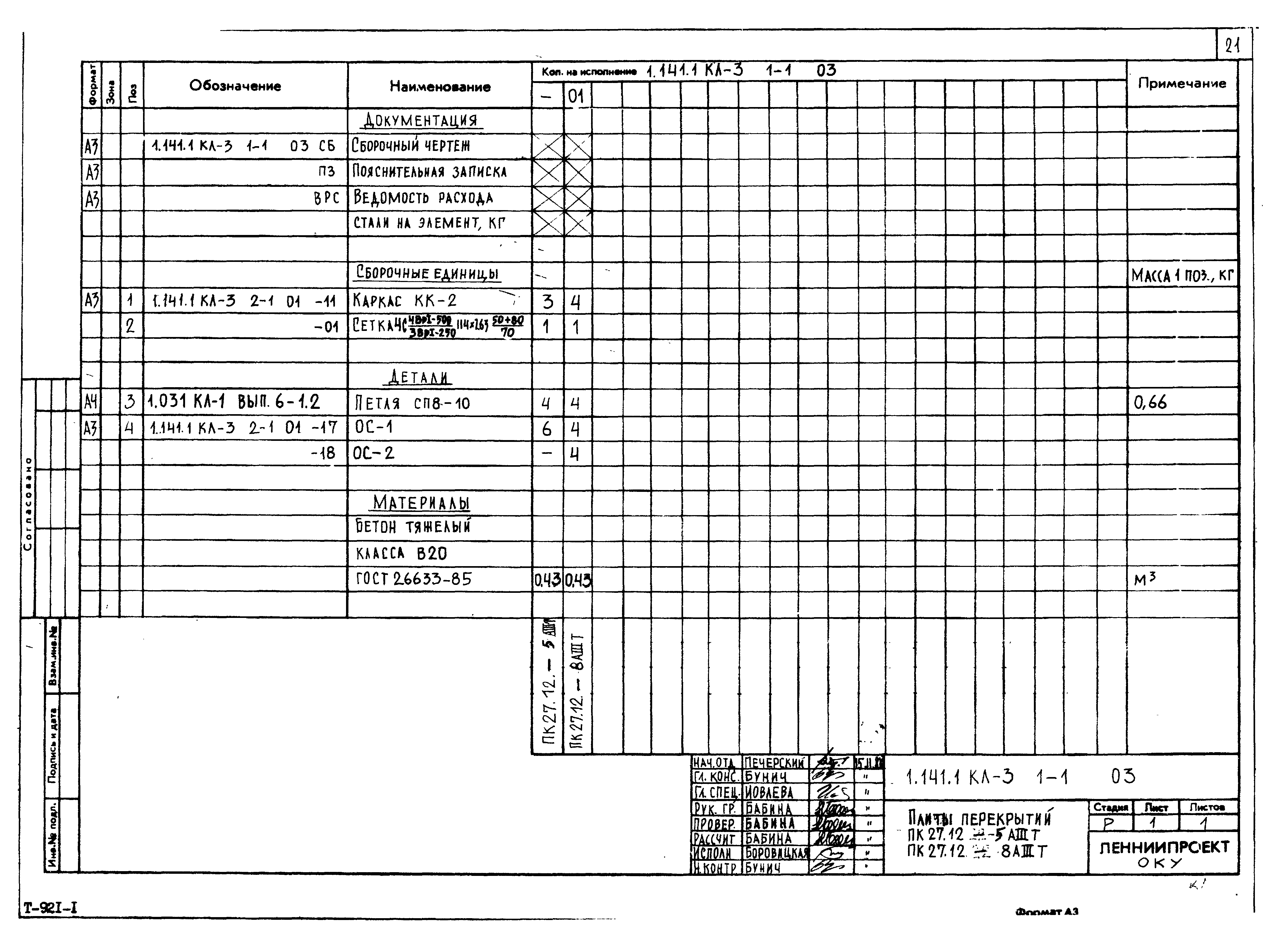 Серия 1.141.1 КЛ-3