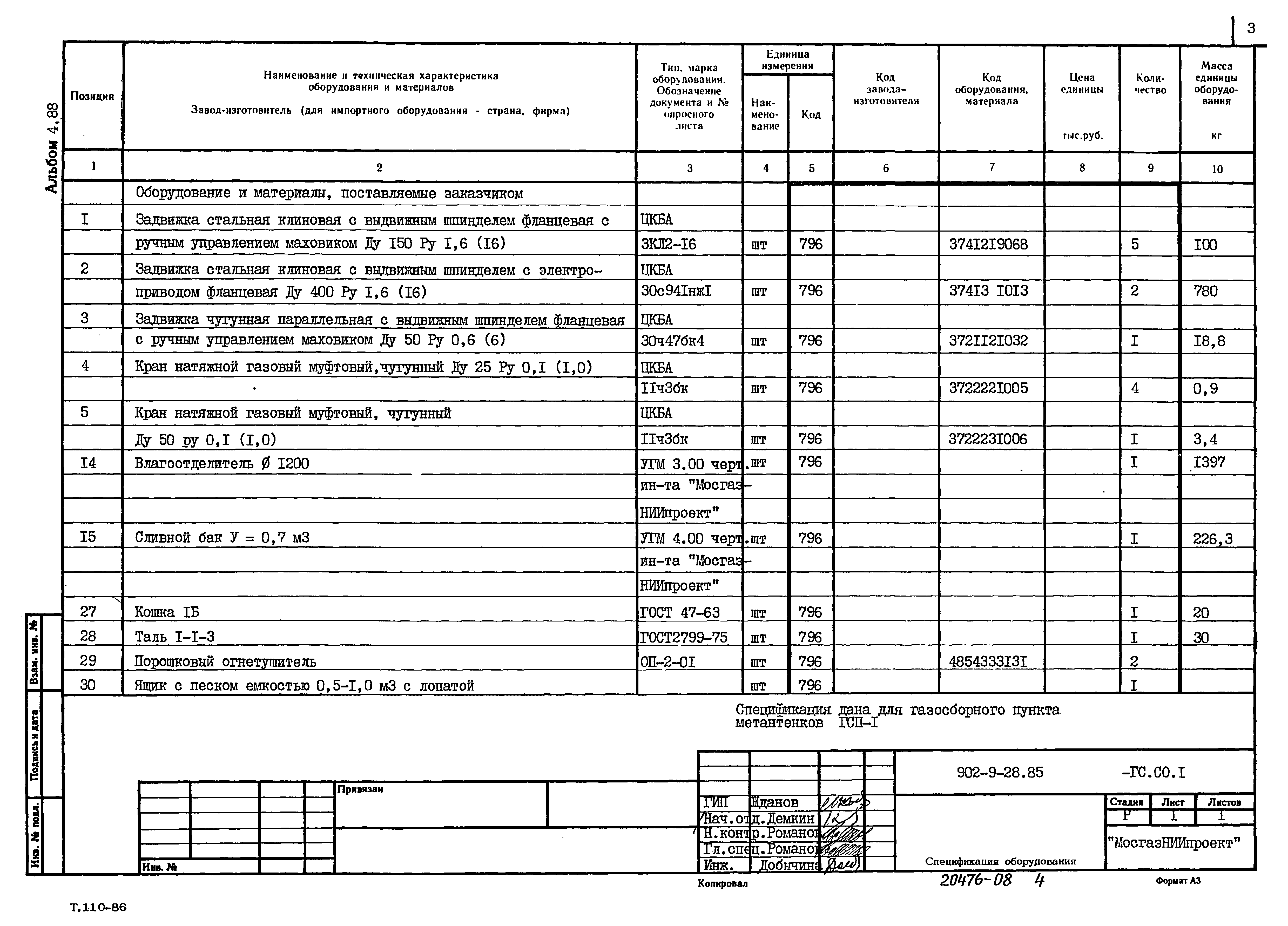 Типовой проект 902-9-28.85