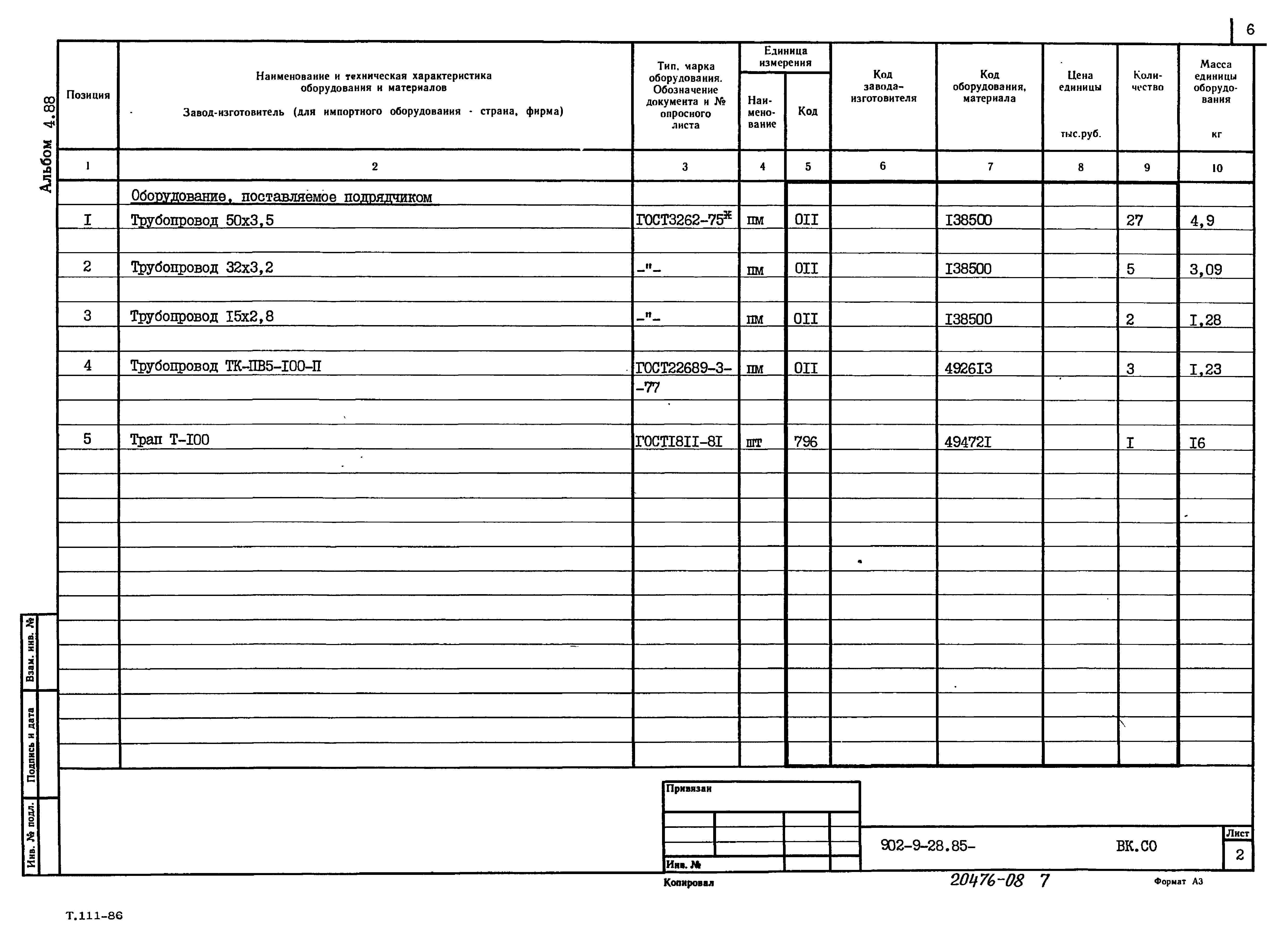 Типовой проект 902-9-28.85