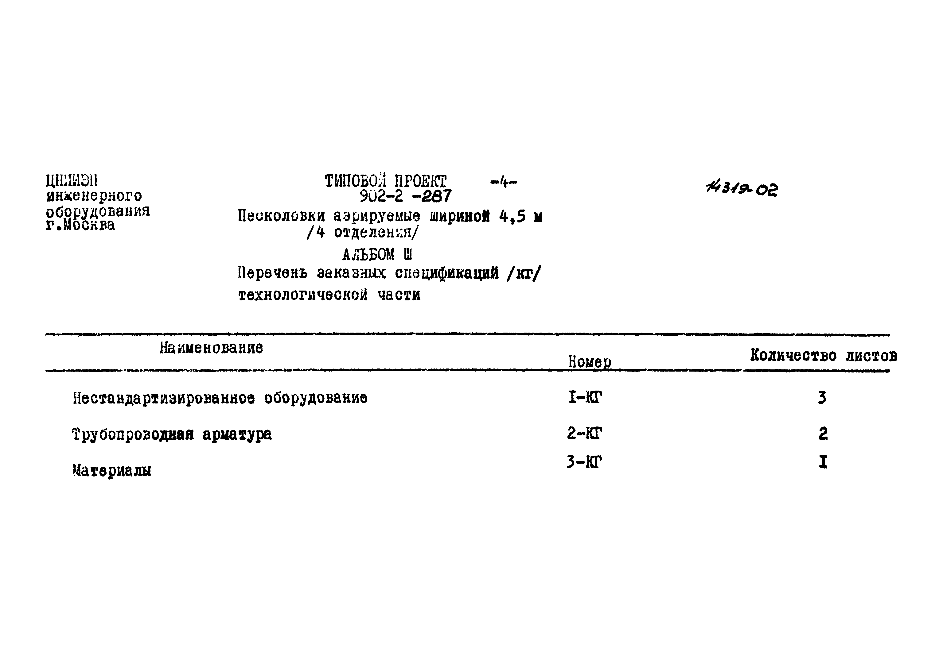 Типовой проект 902-2-287