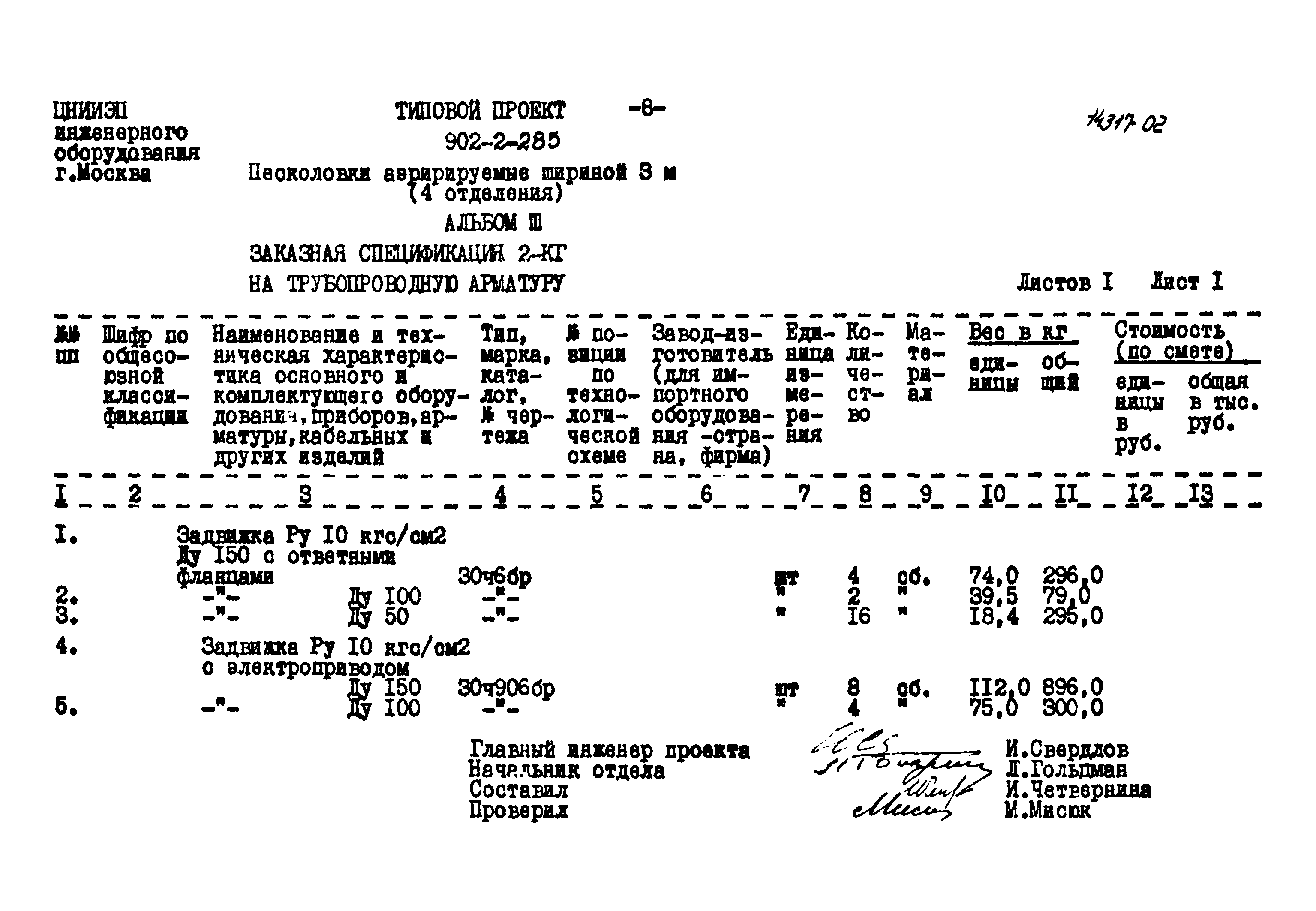 Типовой проект 902-2-285