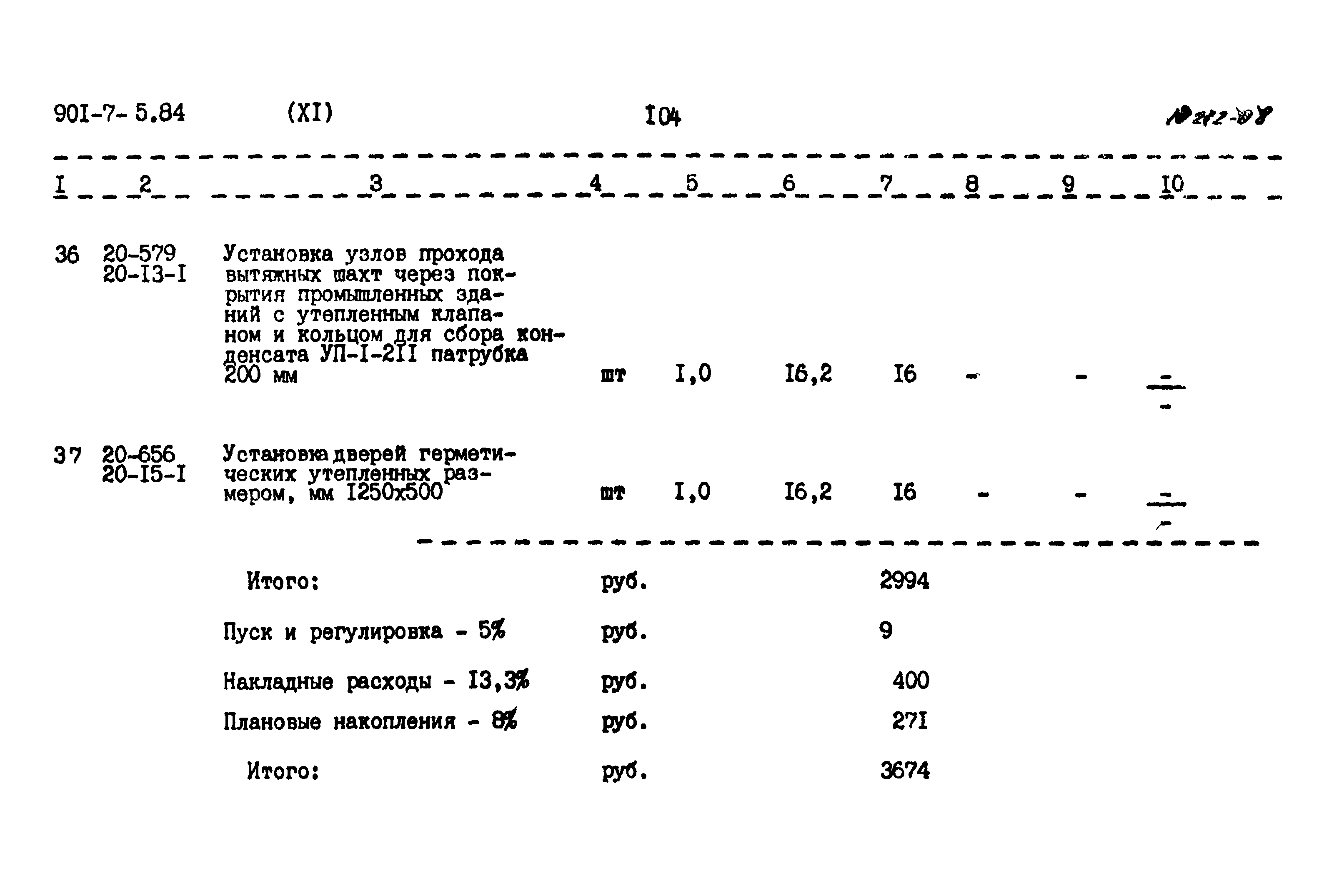 Типовой проект 901-7-5.84