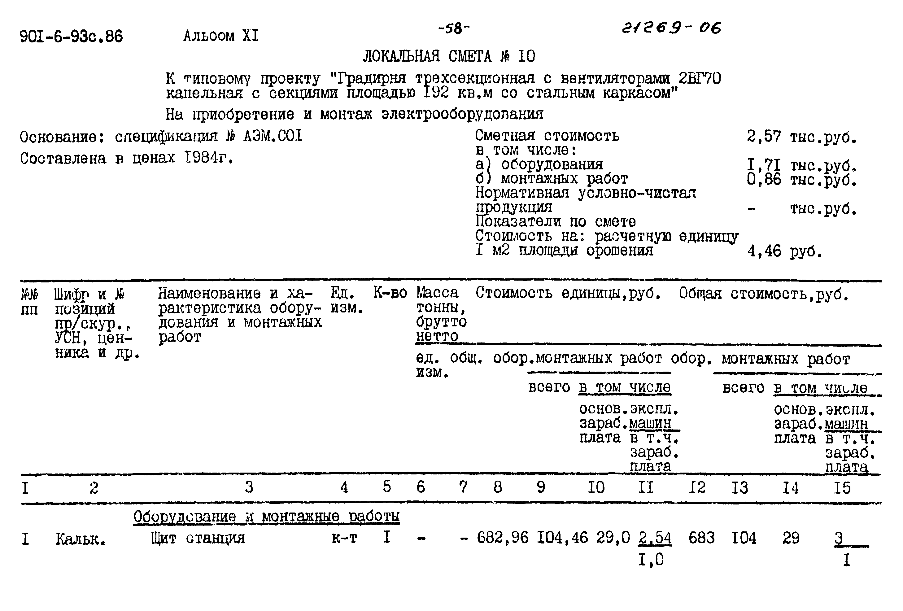 Типовой проект 901-6-93с.86