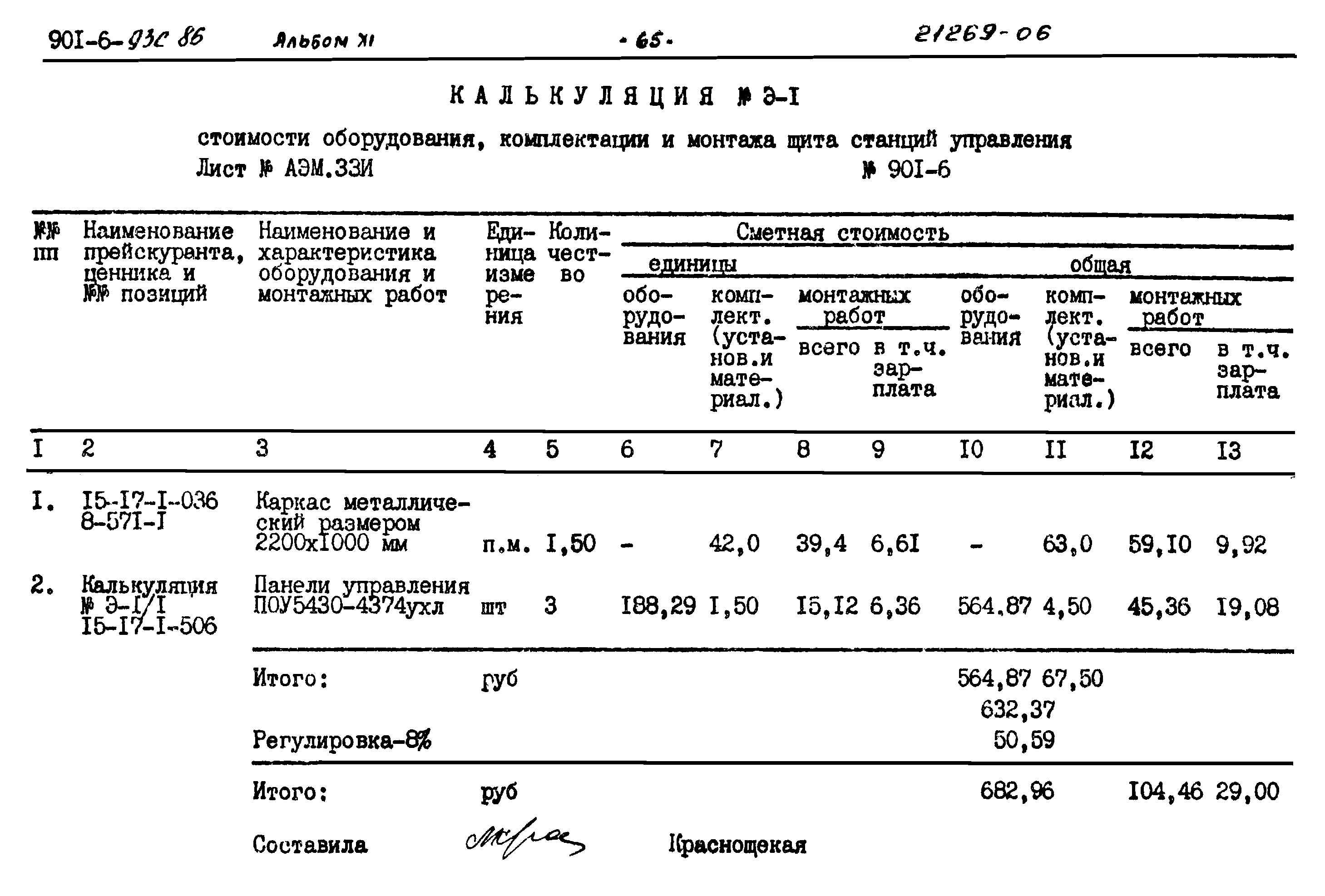 Типовой проект 901-6-93с.86