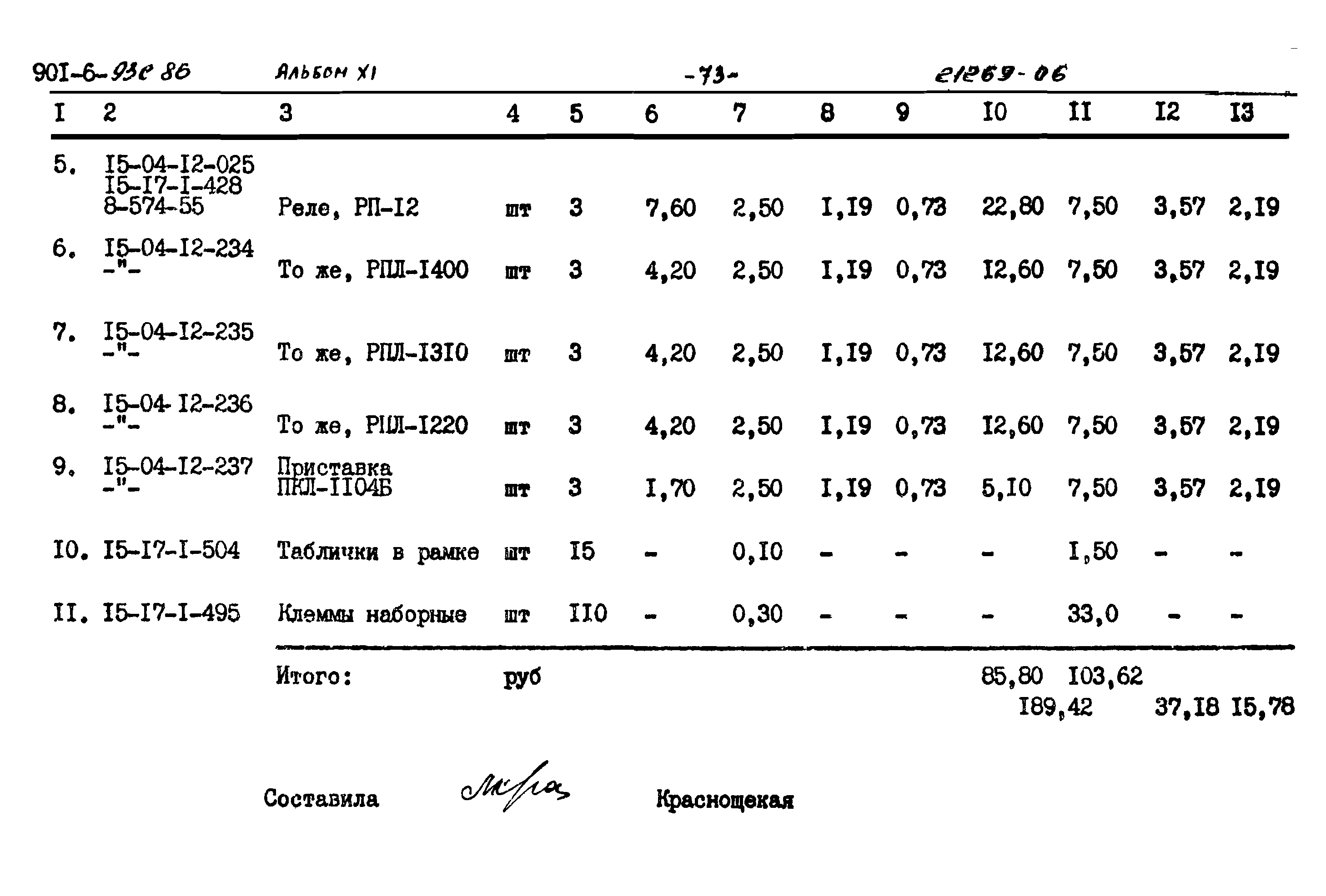 Типовой проект 901-6-93с.86