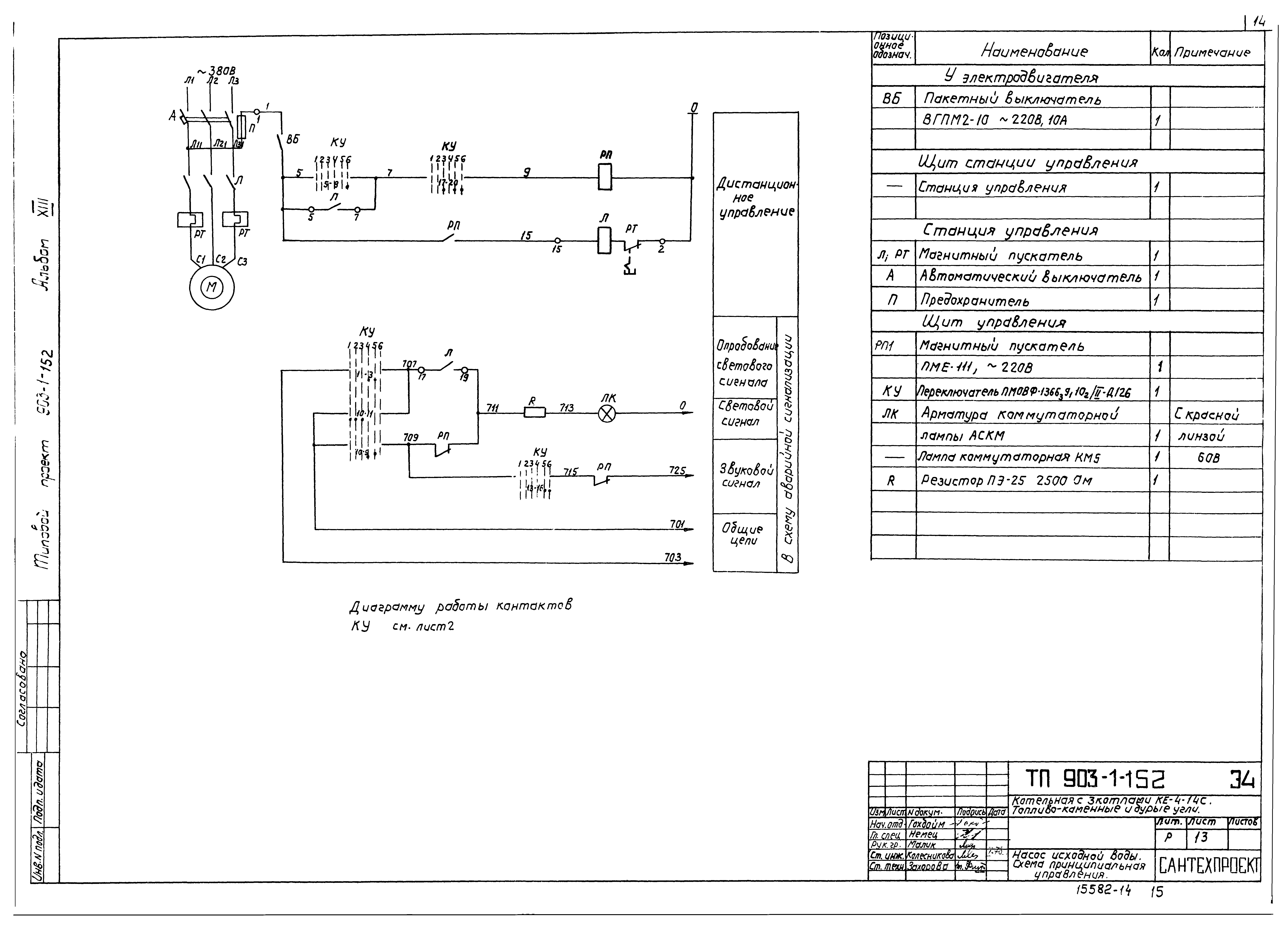 Схема шкафа управления компрессором