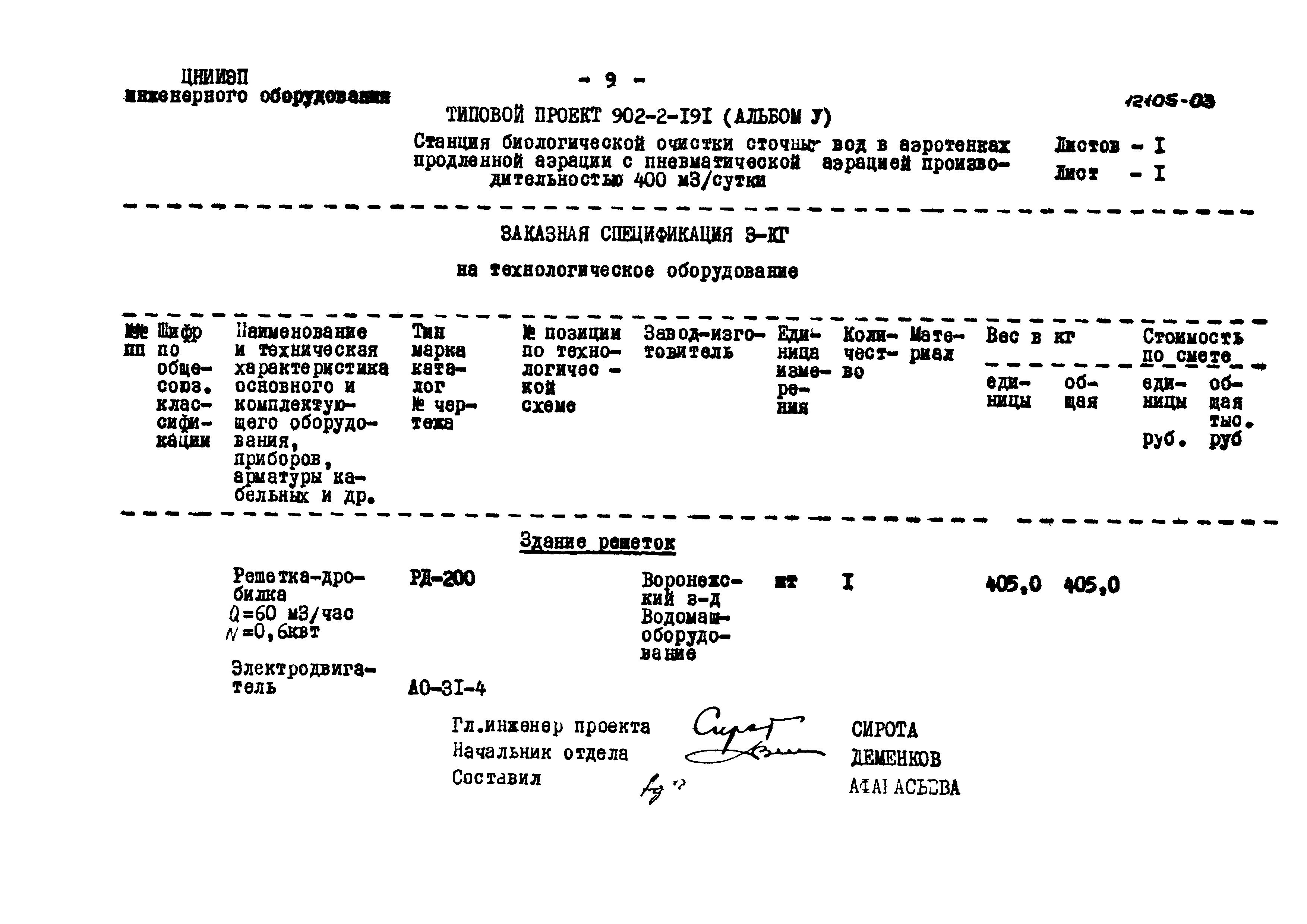 Типовой проект 902-2-191