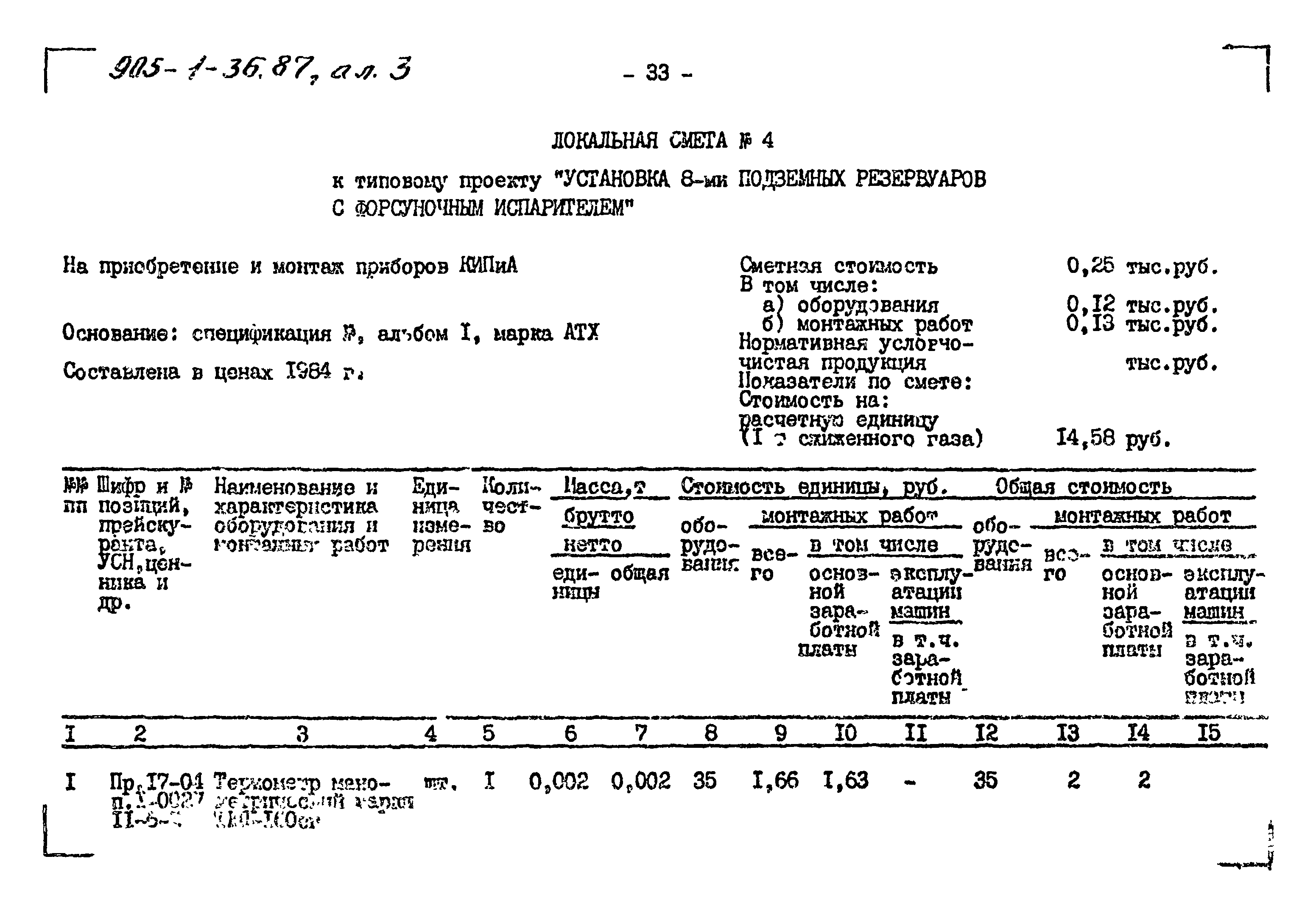 Типовой проект 905-1-36.87