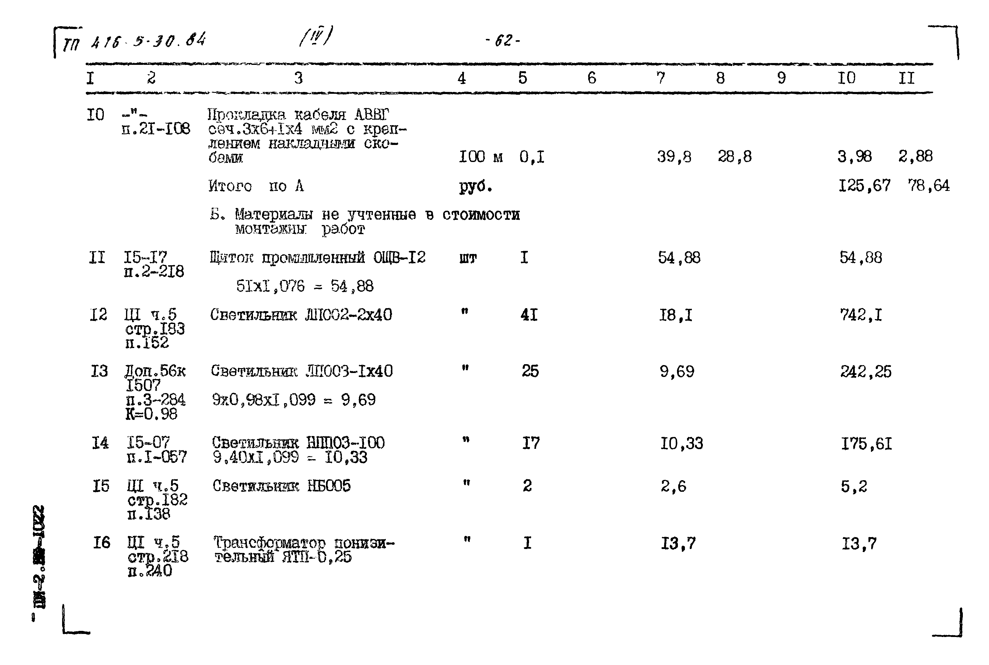 Типовой проект 416-5-30.84