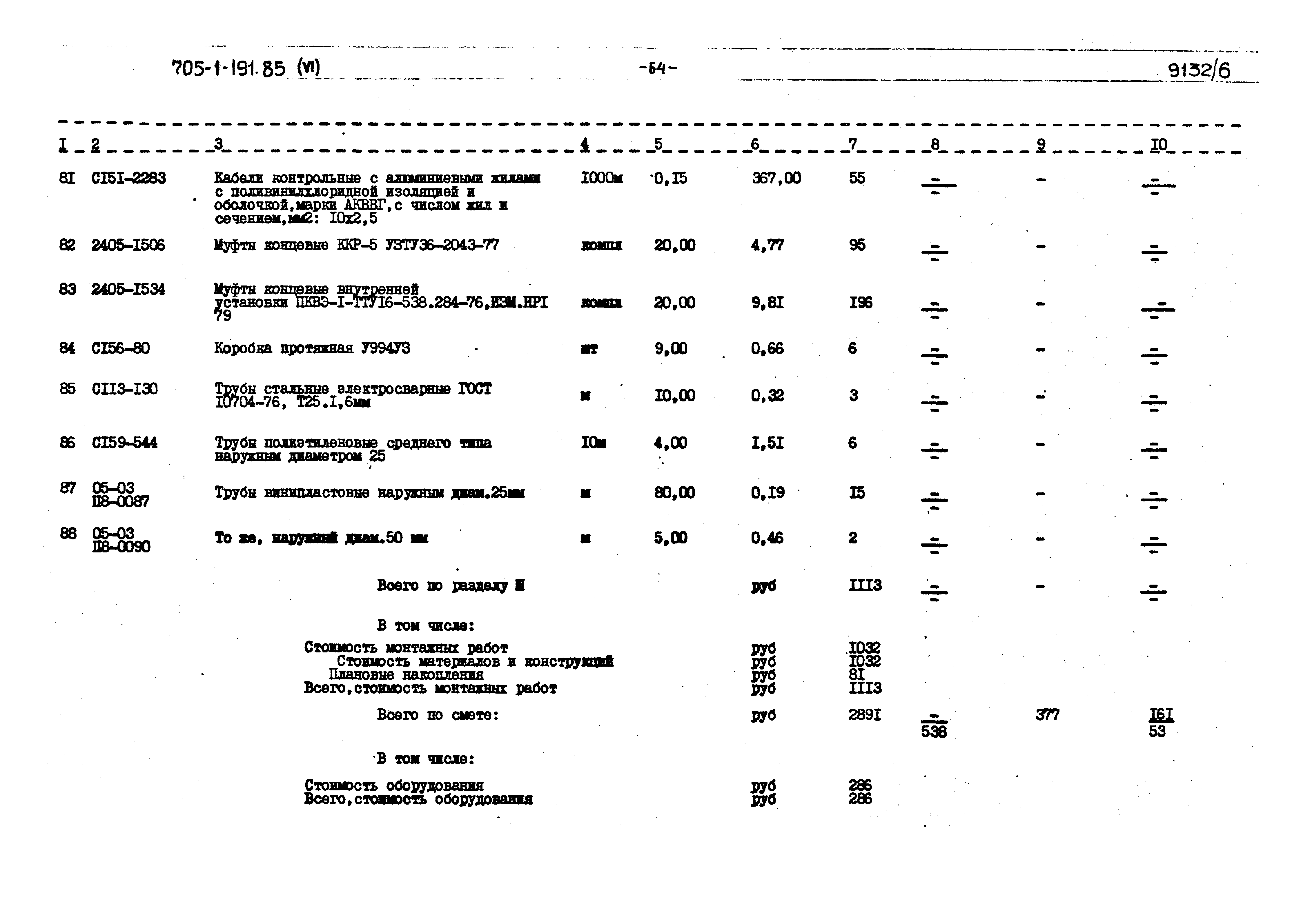 Типовой проект 705-1-191.85