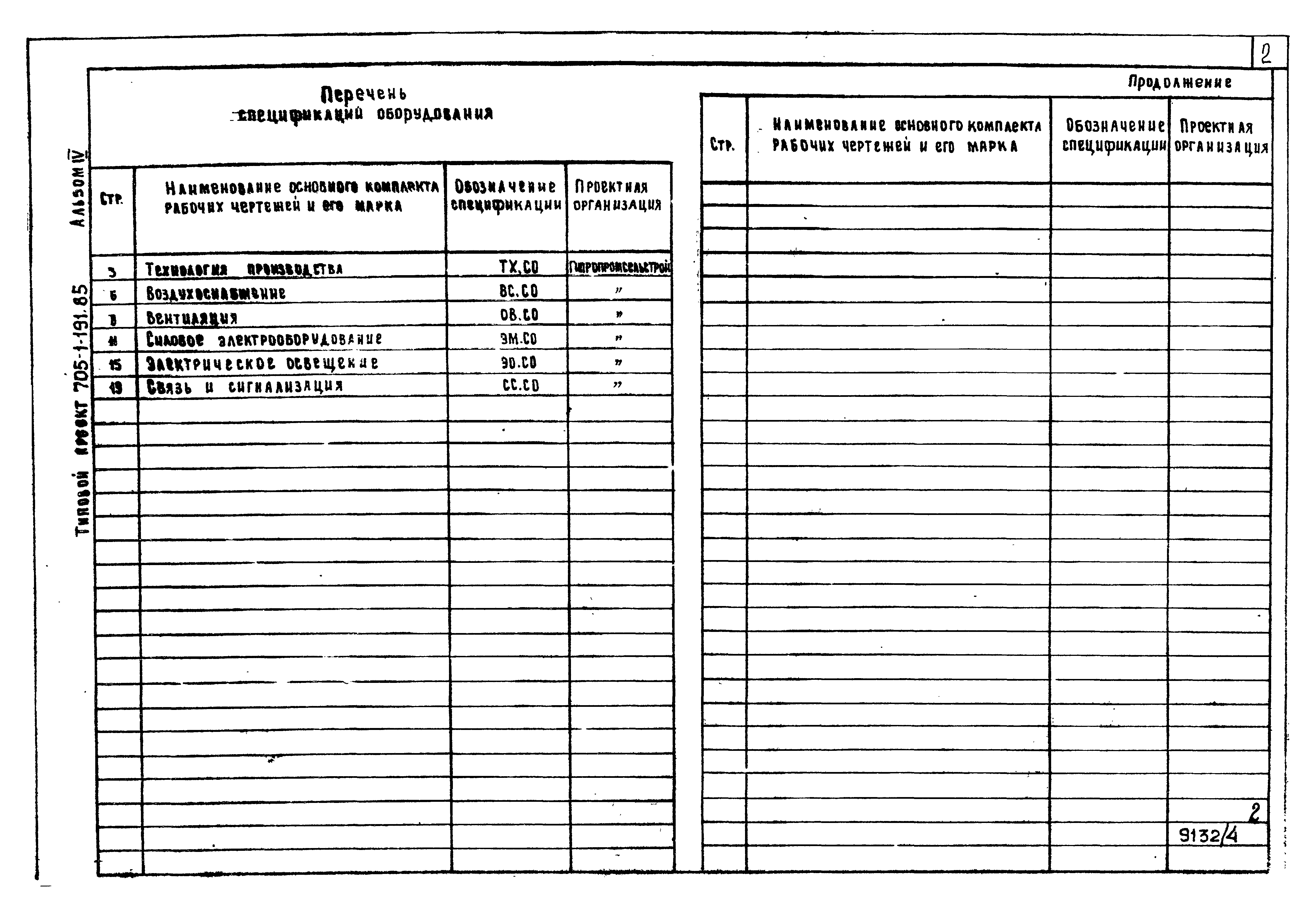 Типовой проект 705-1-191.85