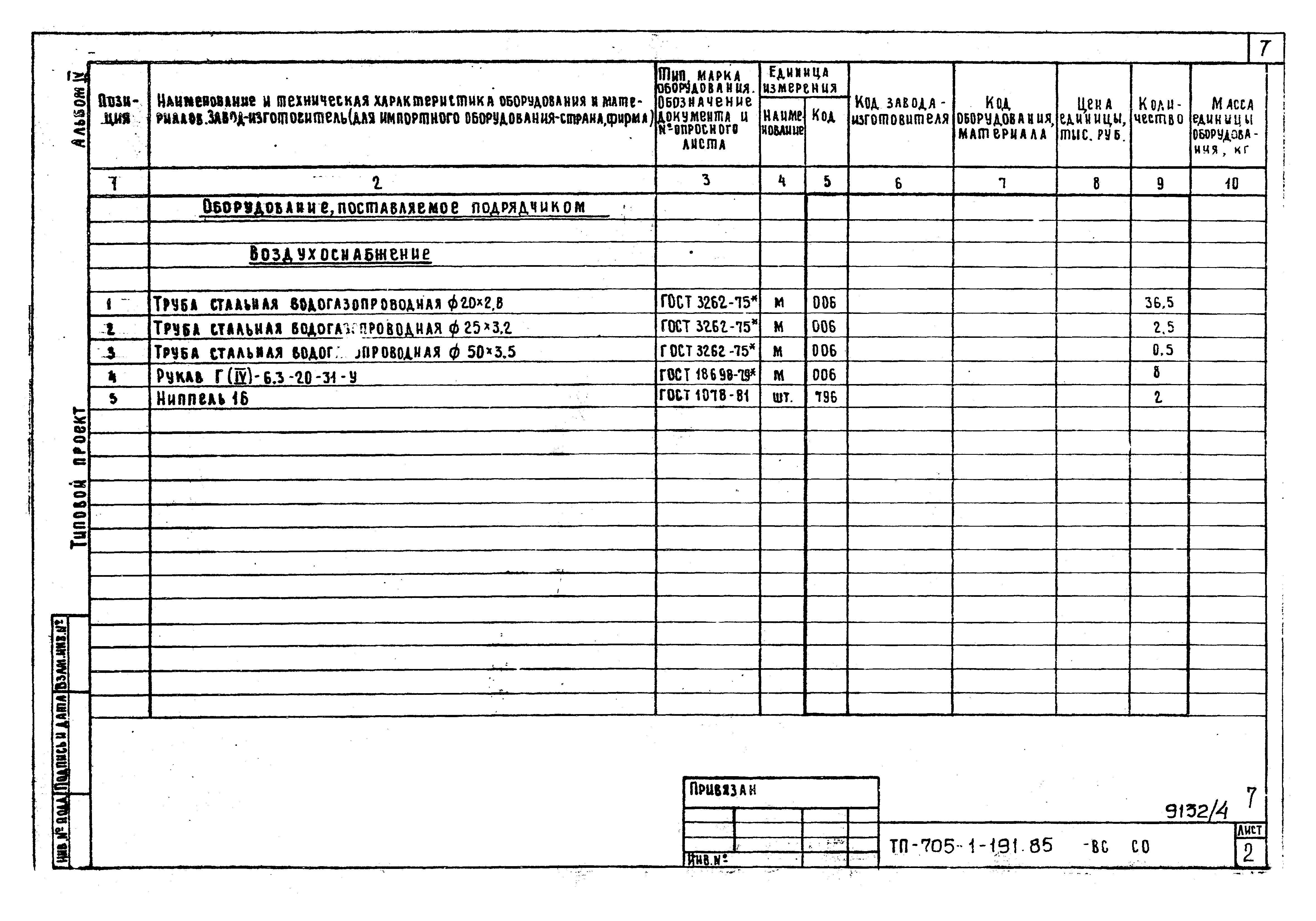 Типовой проект 705-1-191.85