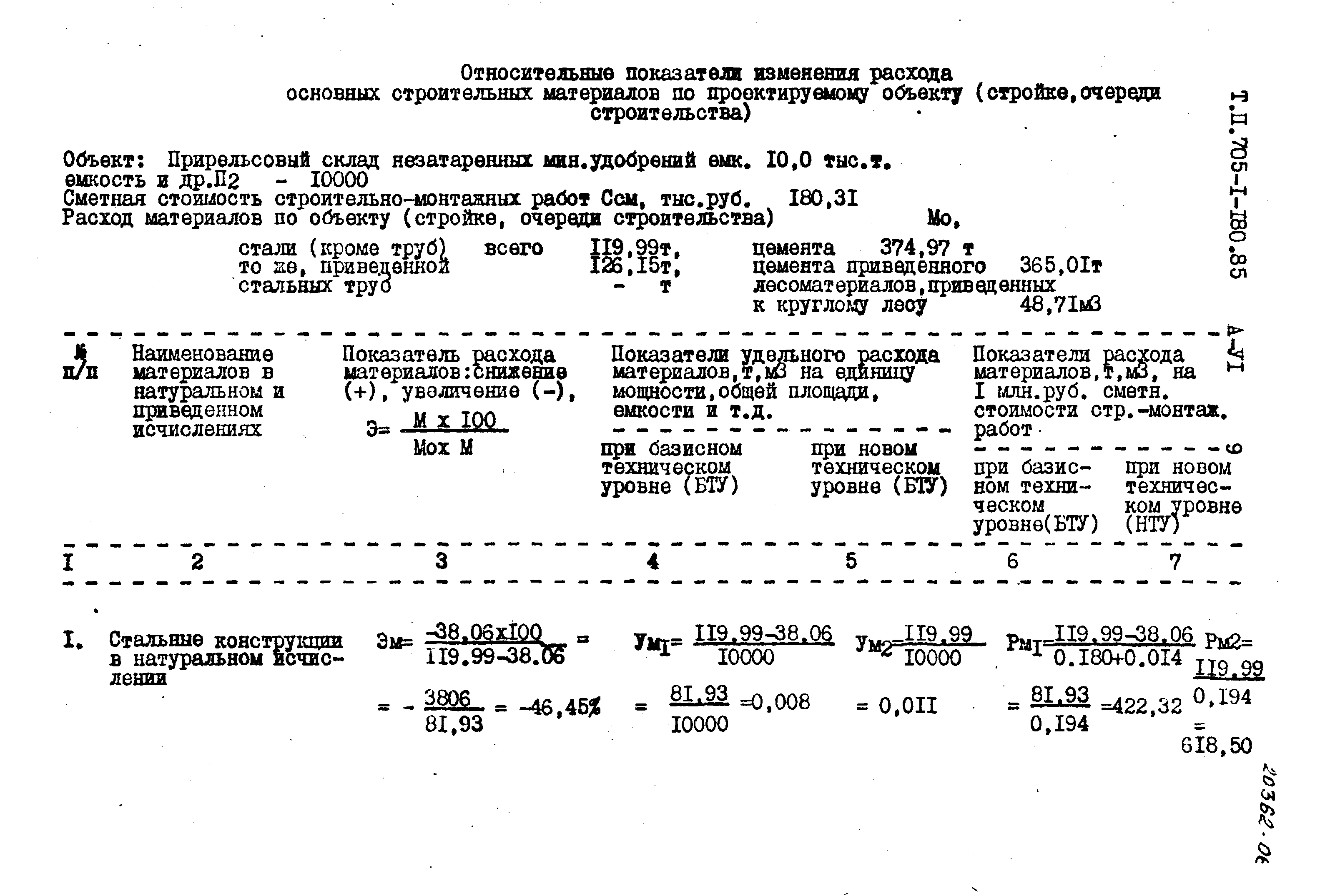 Типовой проект 705-1-180.85