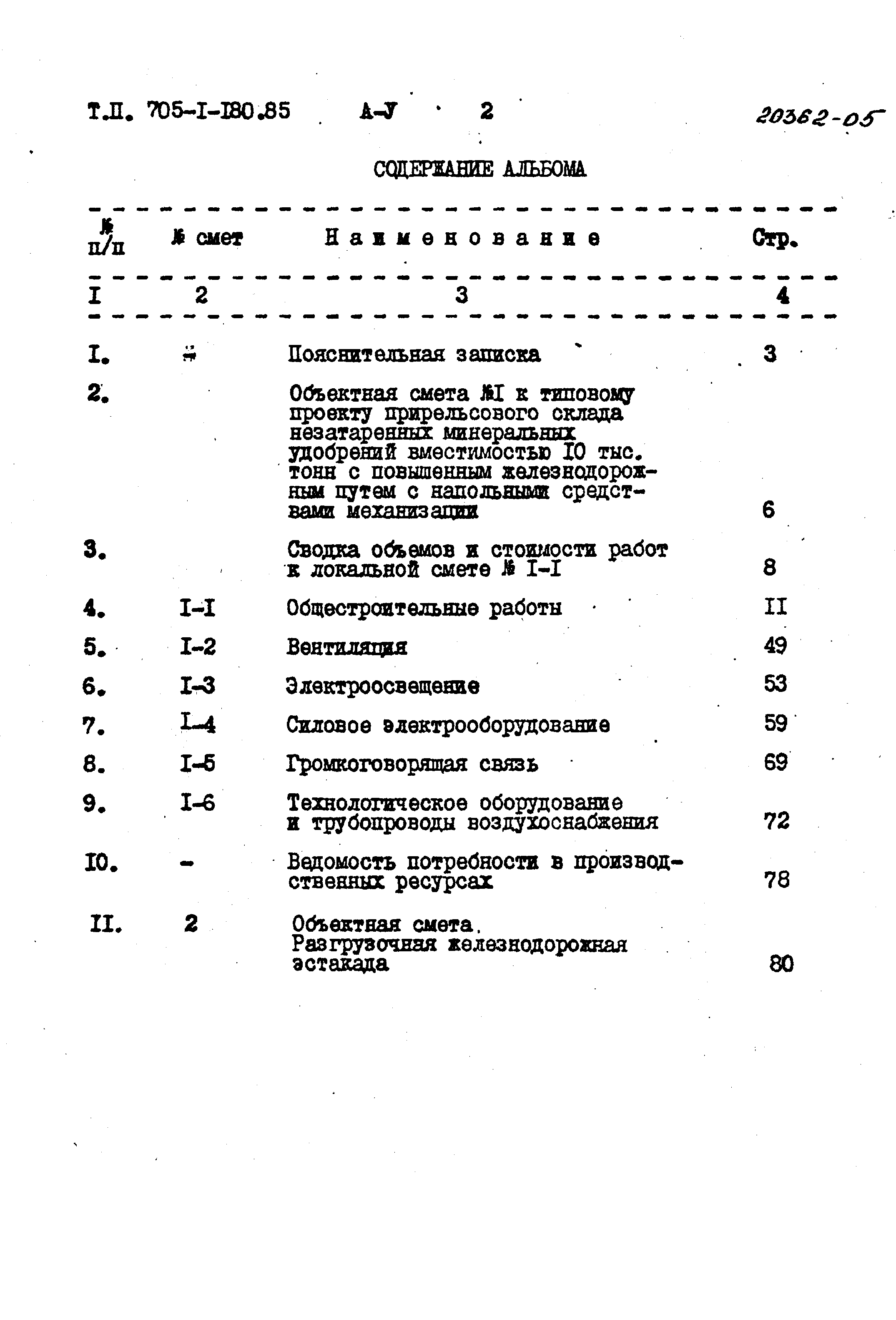 Типовой проект 705-1-180.85