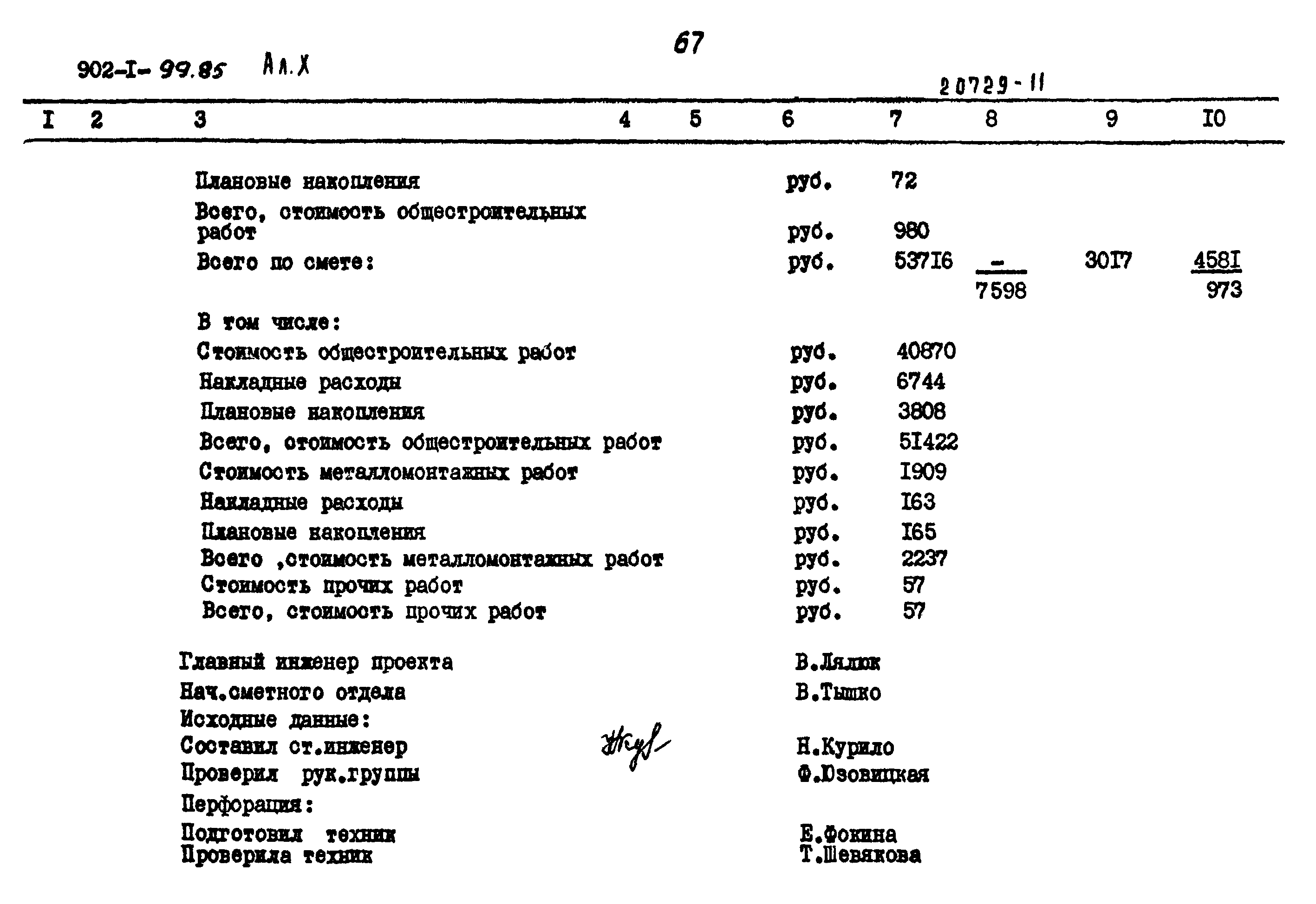 Типовой проект 902-1-99.85