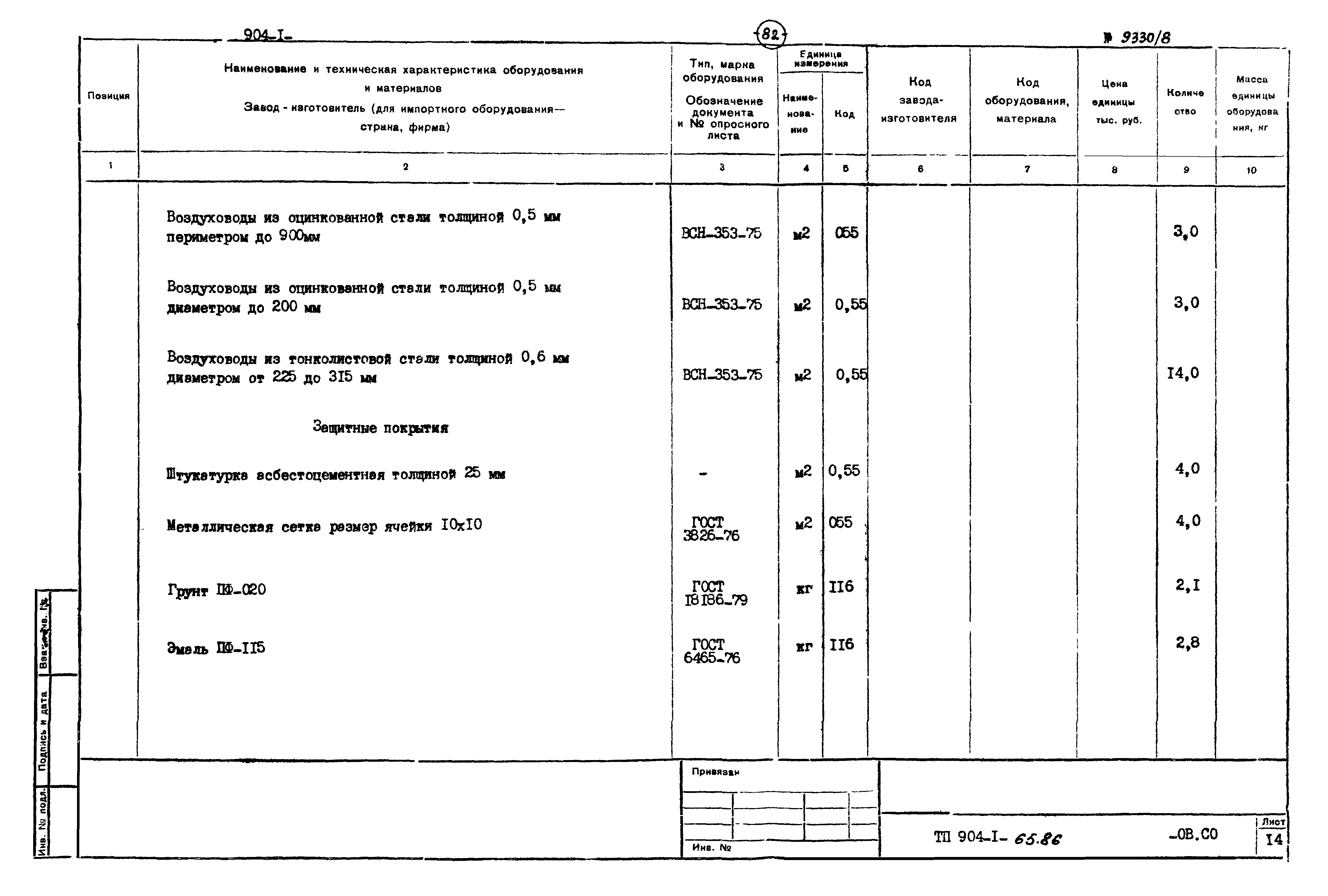 Типовой проект 904-1-65.86