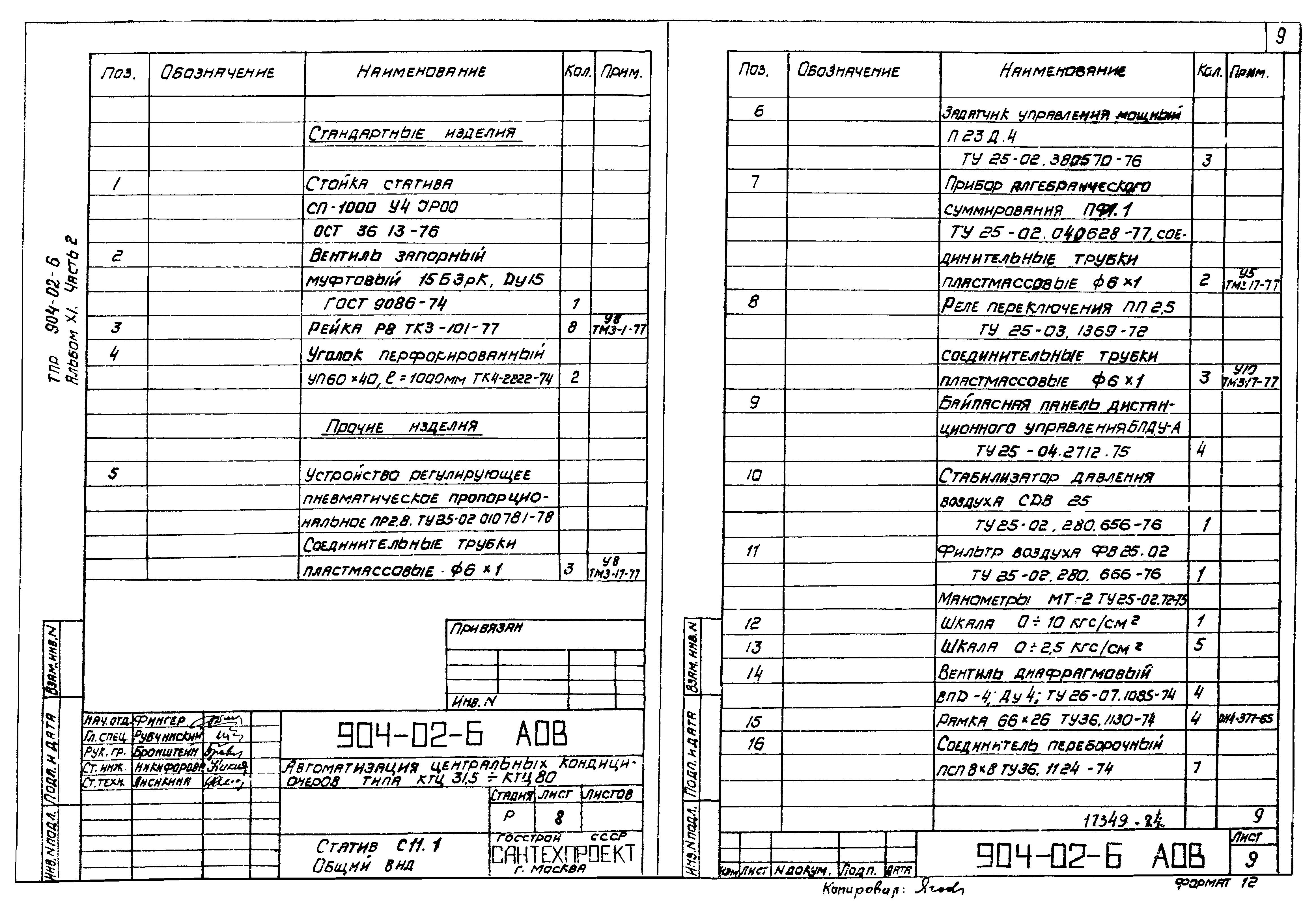 Типовые проектные решения 904-02-6