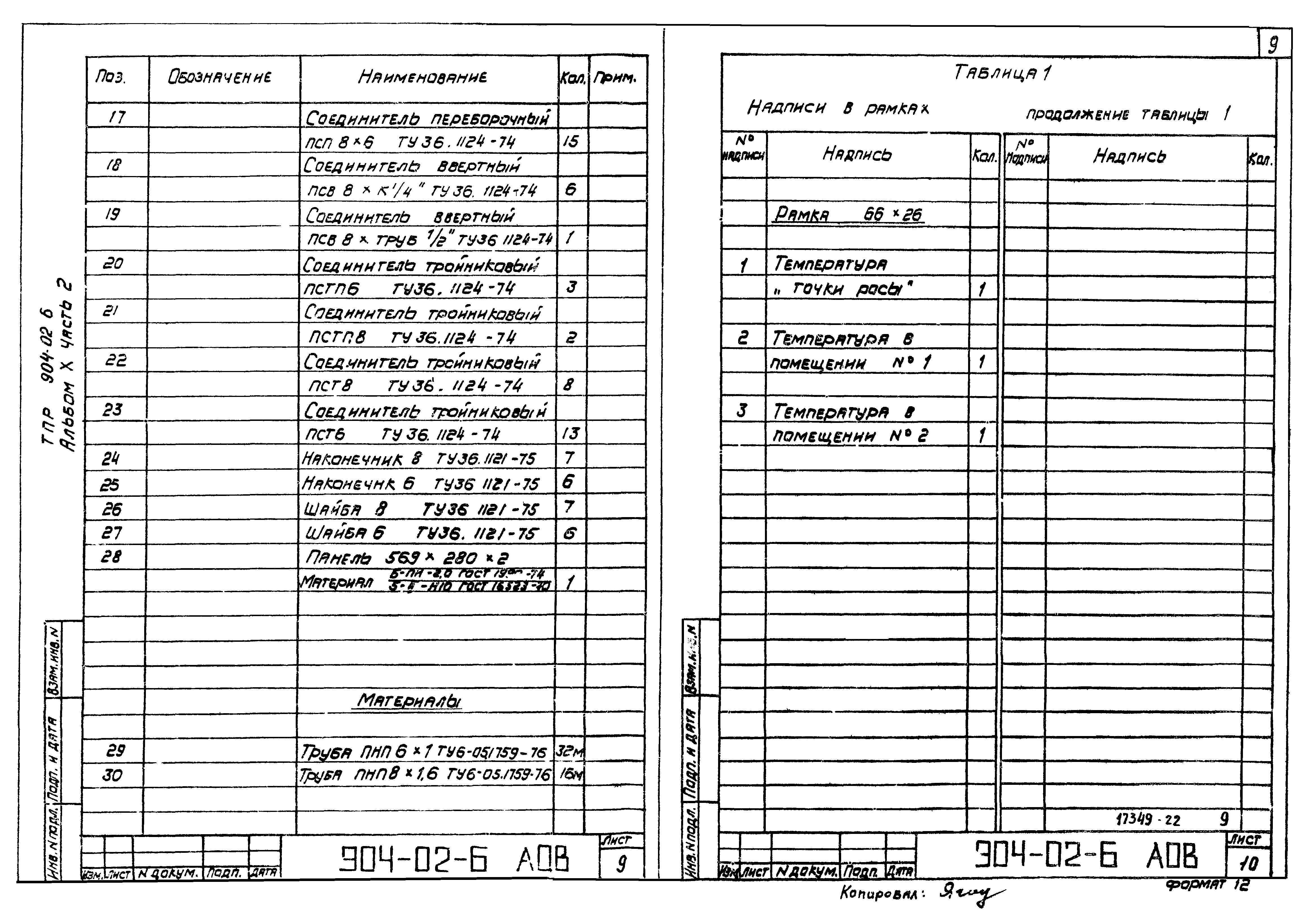 Типовые проектные решения 904-02-6